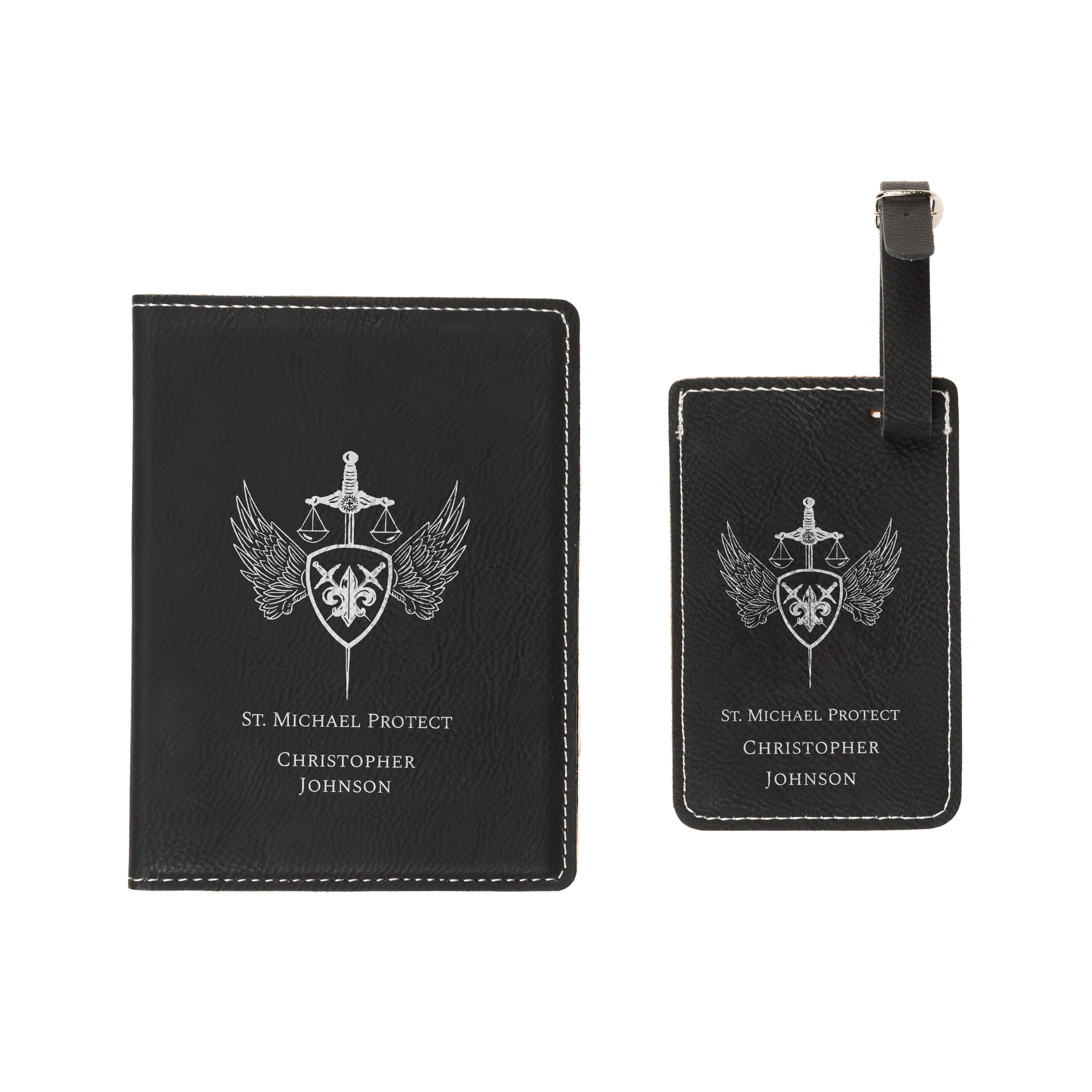 St. Michael Passport Cover & Luggage Tag Set - 2 Pieces - Image 2