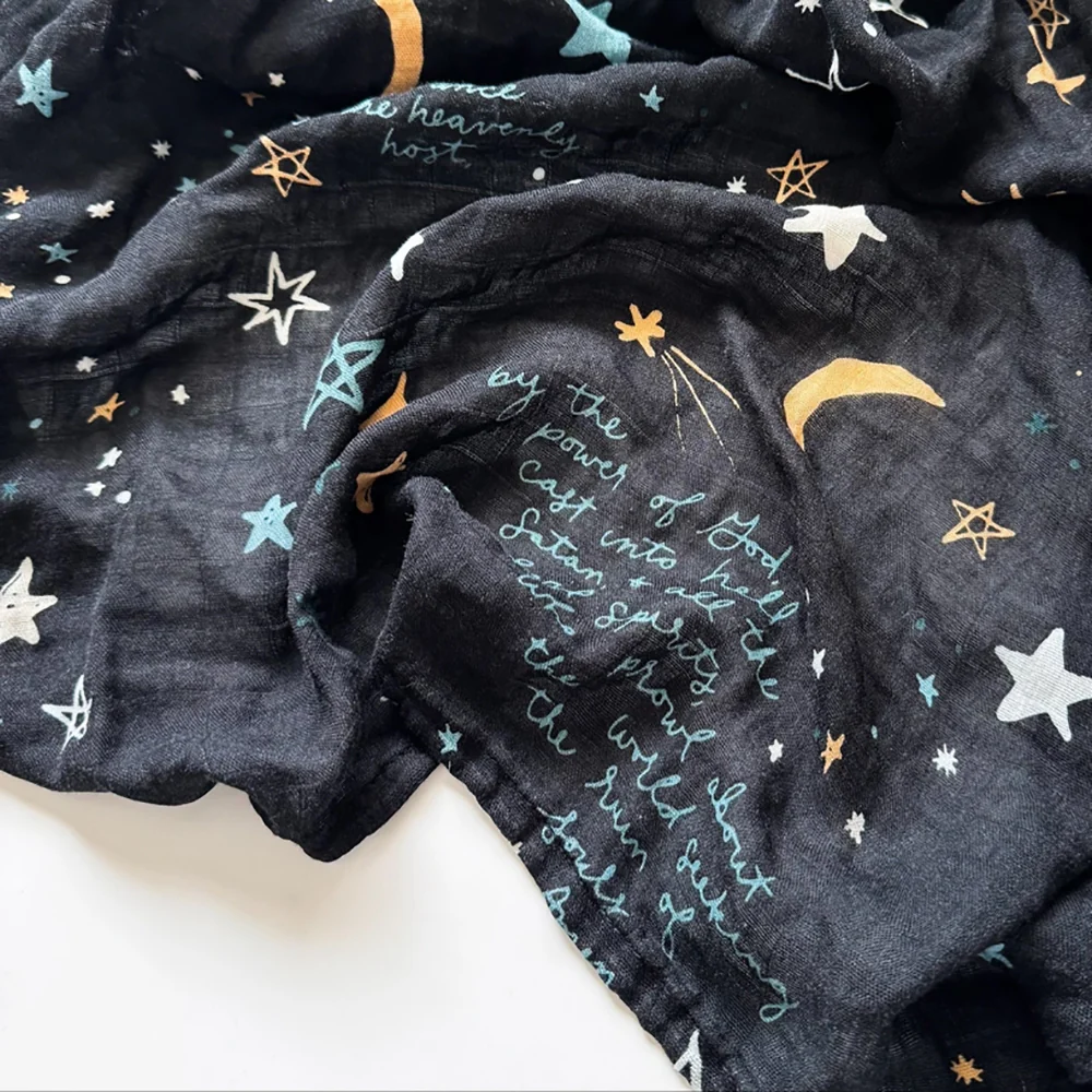St. Michael Prayer Muslin Blanket Swaddle - Image 3