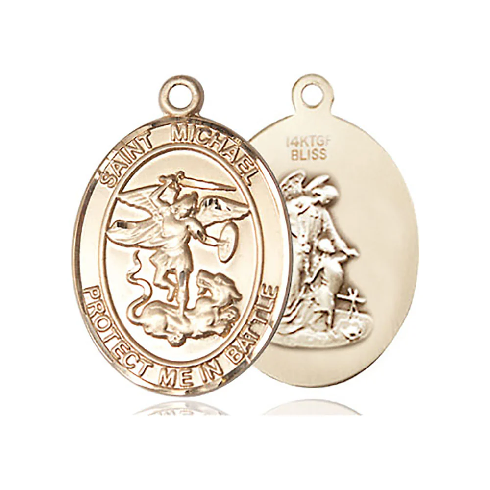 St. Michael Protect Me Necklace with 24" Chain