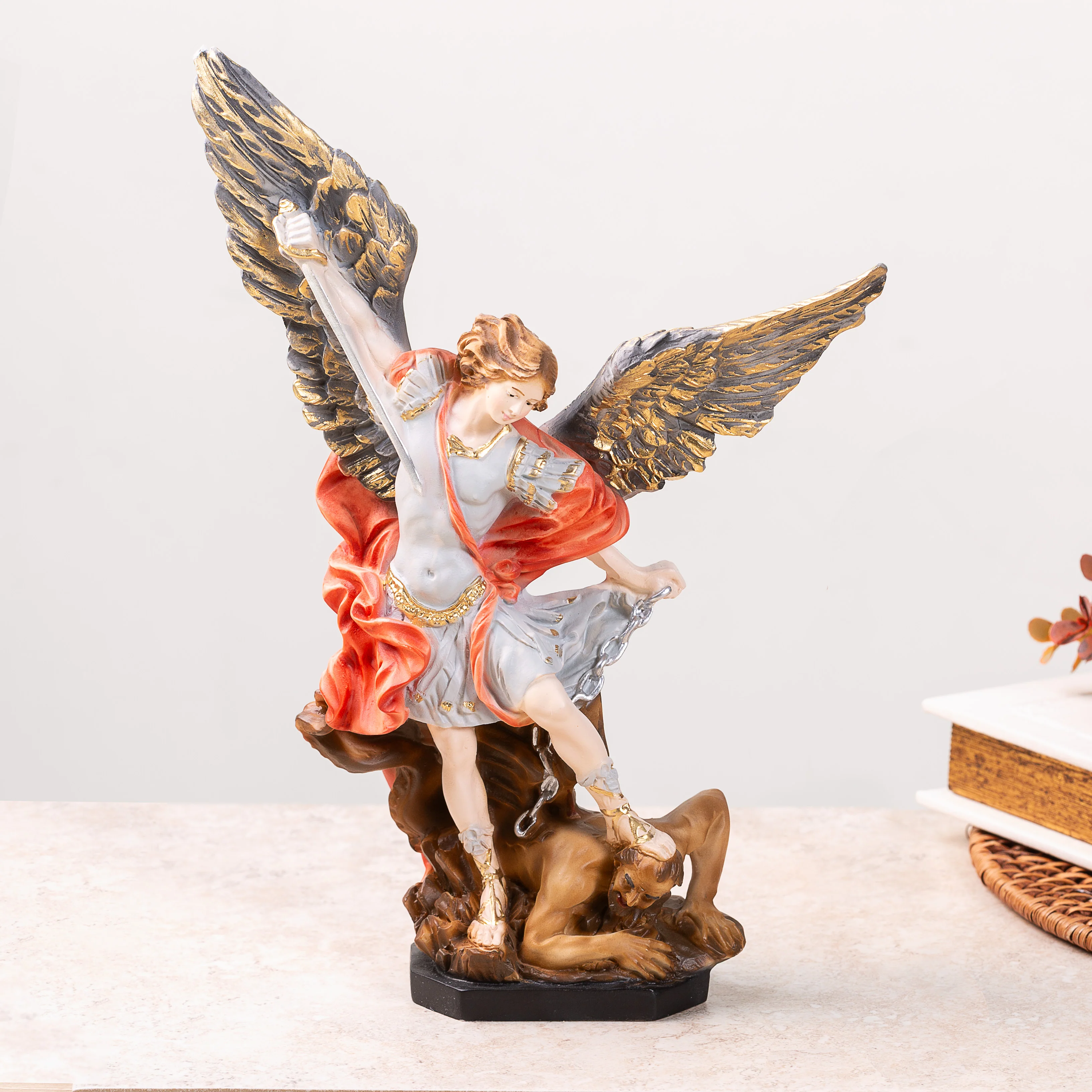 St. Michael Statue - Color 12" - Image 2
