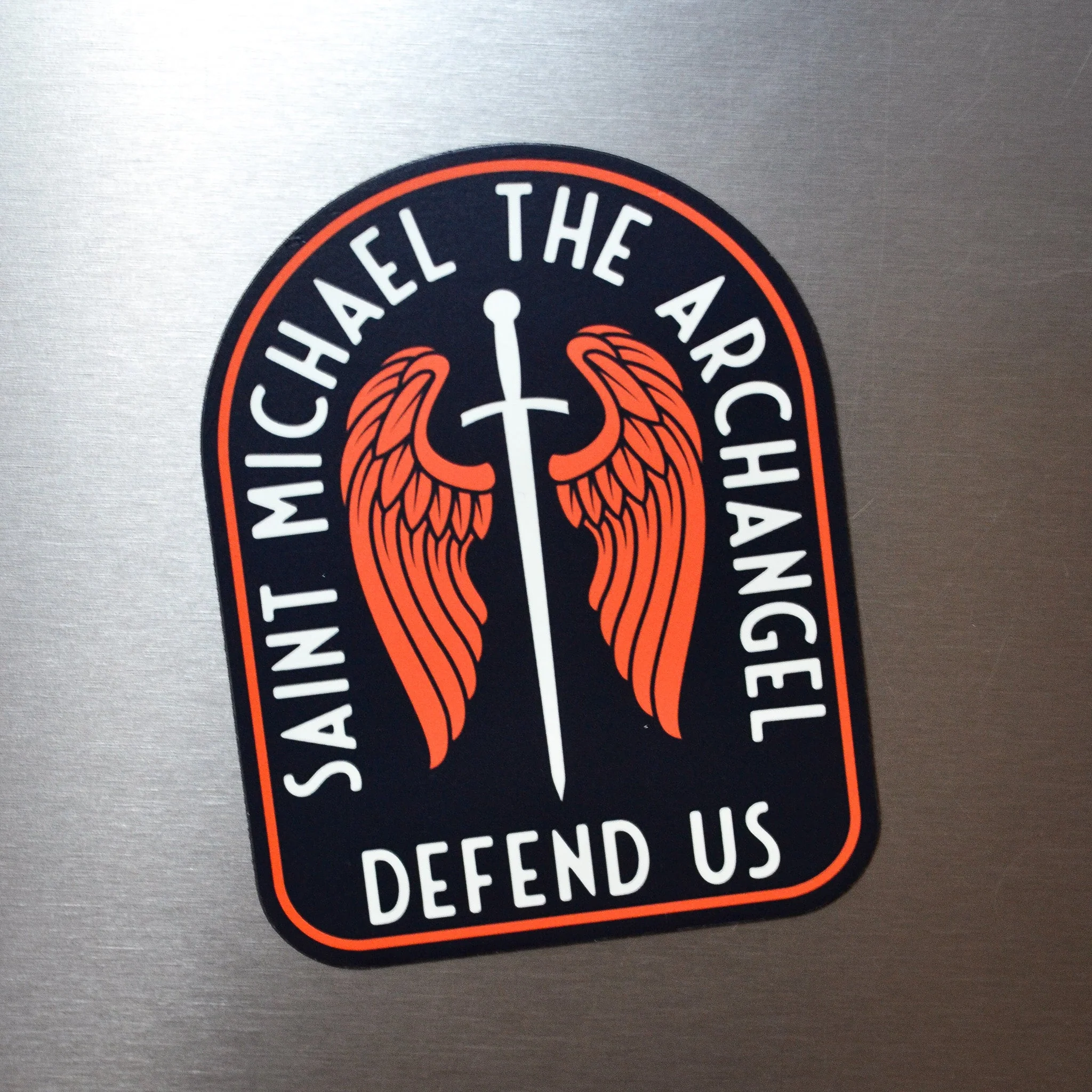 St. Michael Sword & Shield Catholic Car Magnet - Image 3