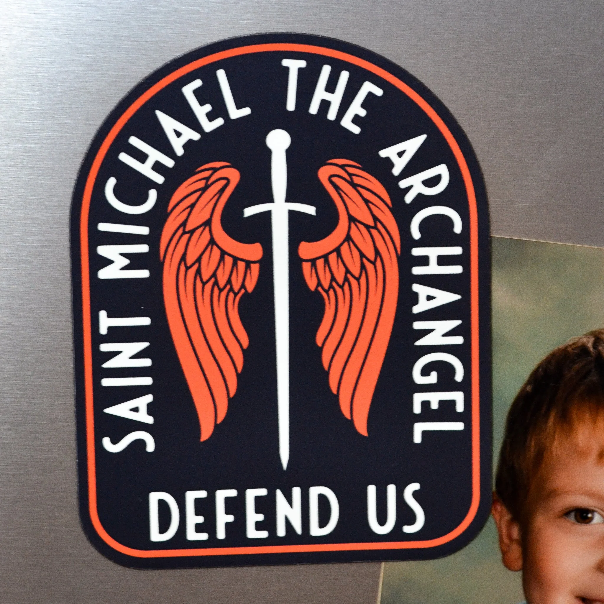 St. Michael Sword & Shield Catholic Car Magnet - Image 7