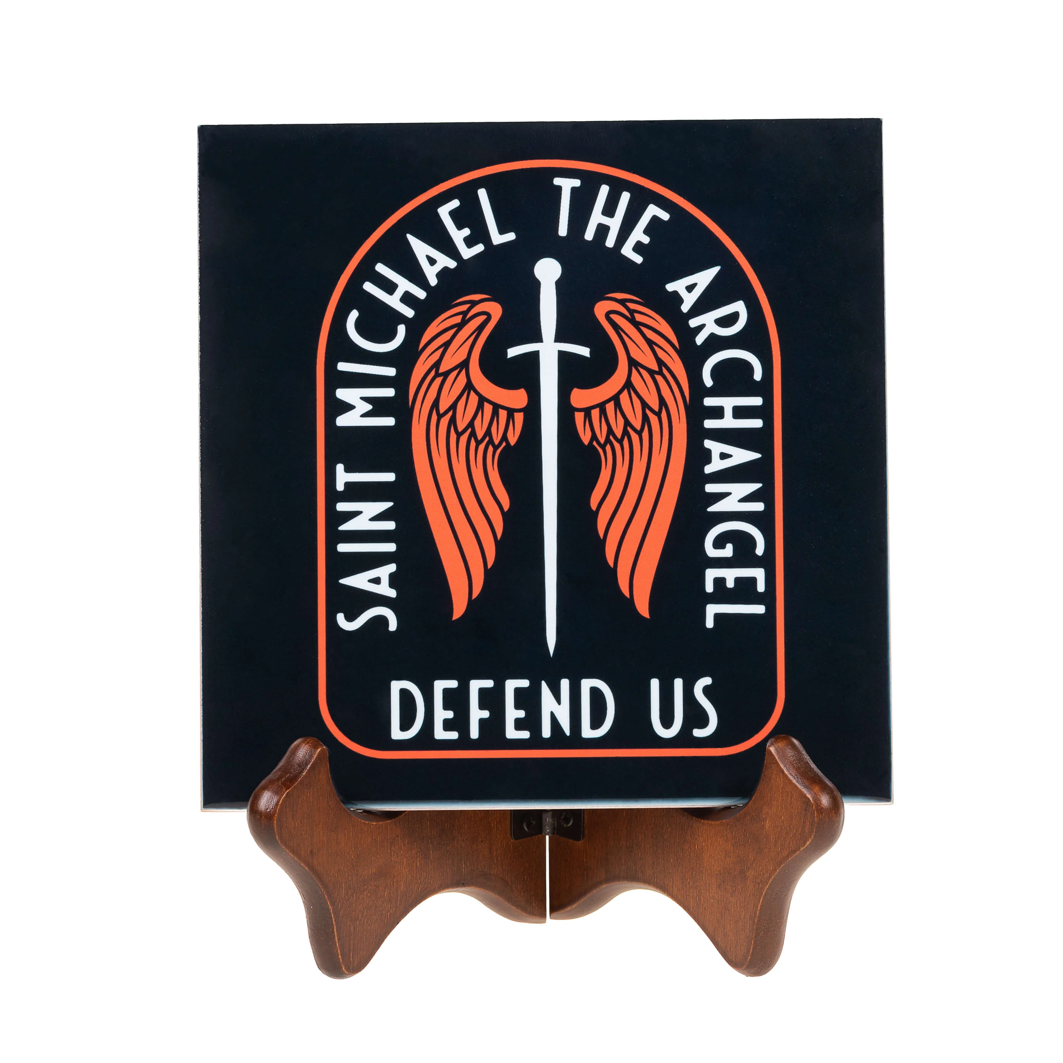 St. Michael Sword & Shield Ceramic Tile - Image 2