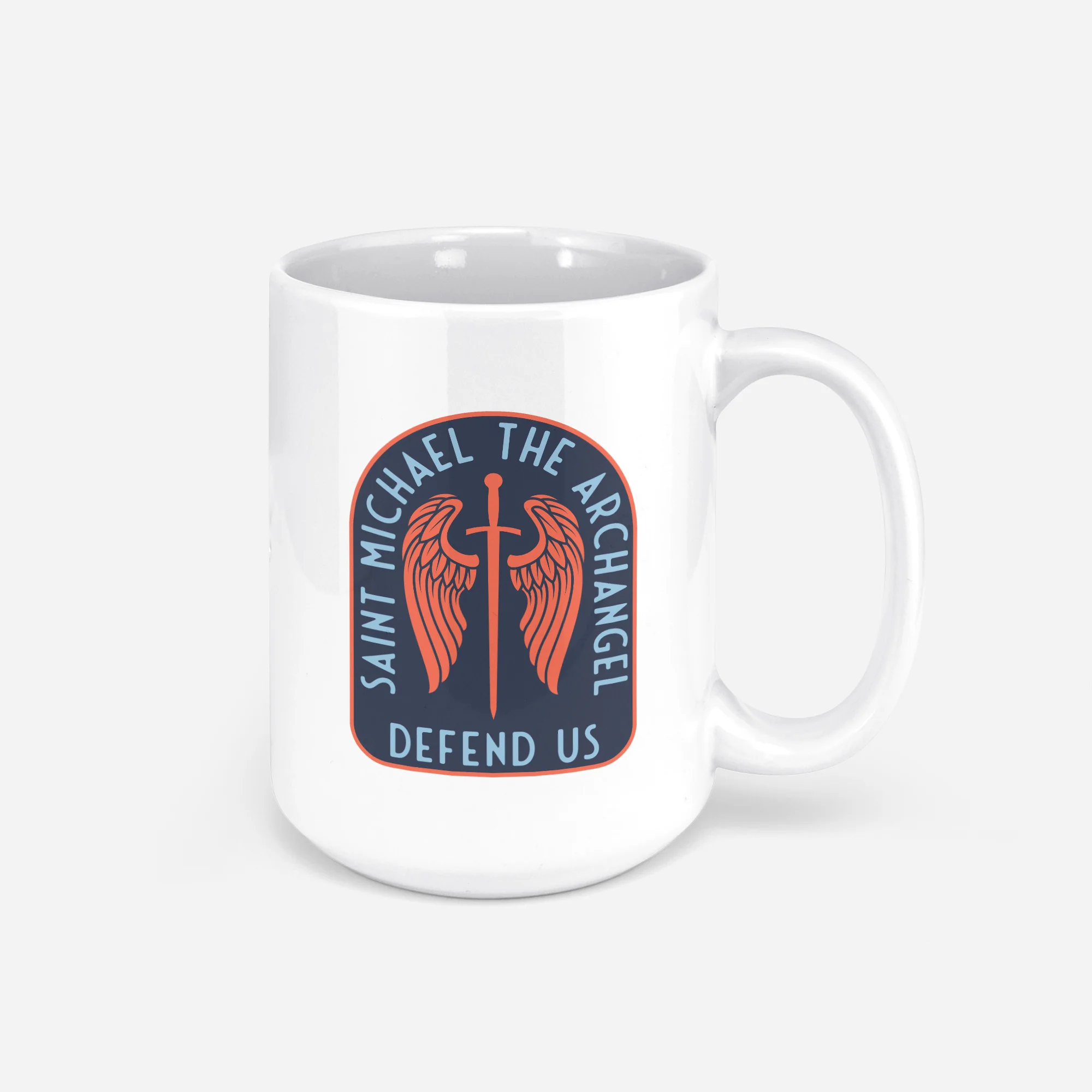 St. Michael Sword & Shield Coffee Mug - Image 2