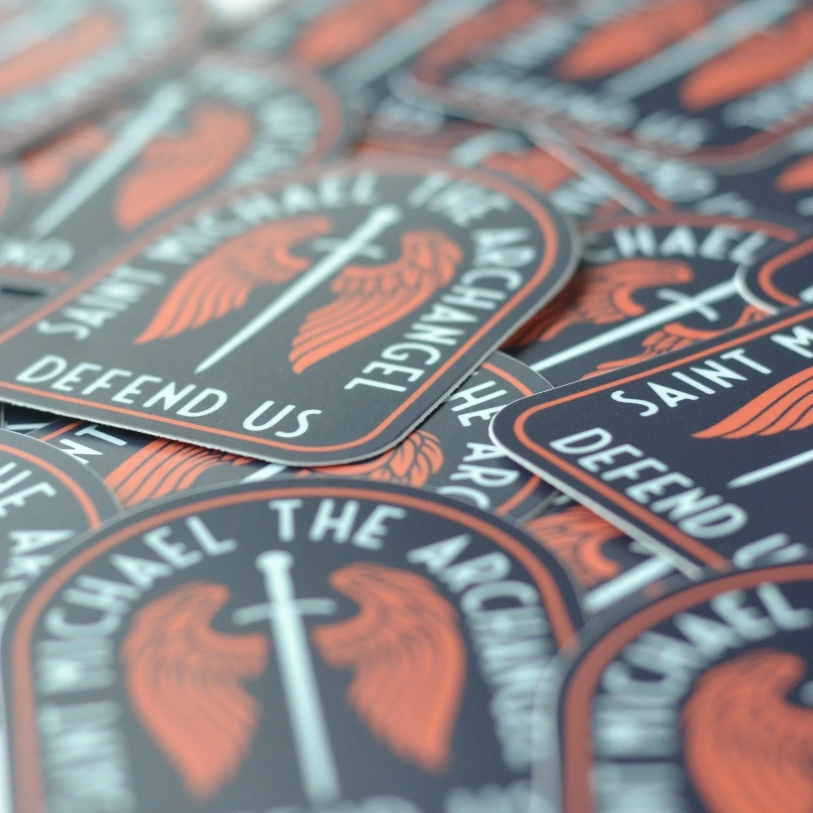 St. Michael Sword & Shield Vinyl Sticker - Image 5