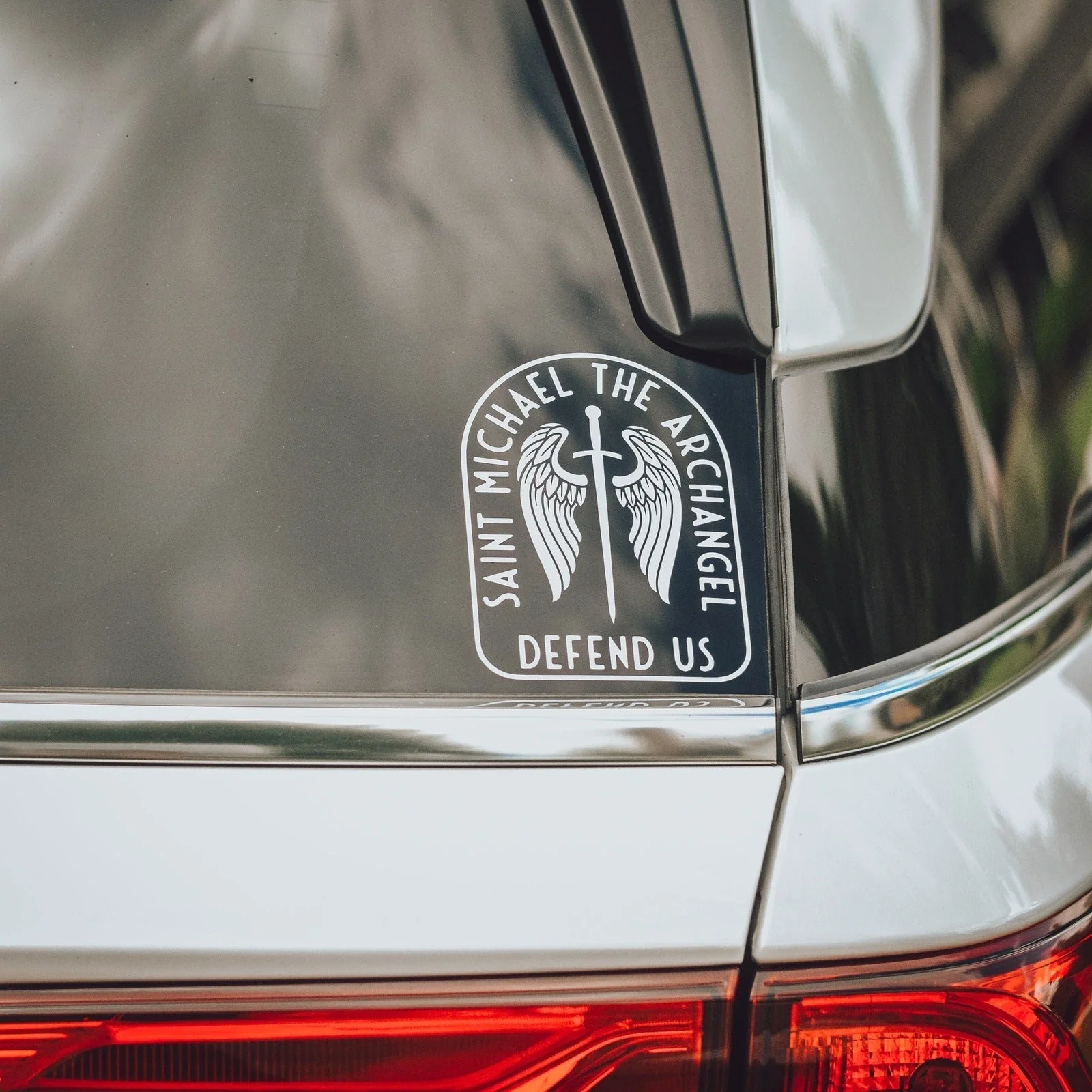 St. Michael Sword & Shield Vinyl Sticker - Image 10