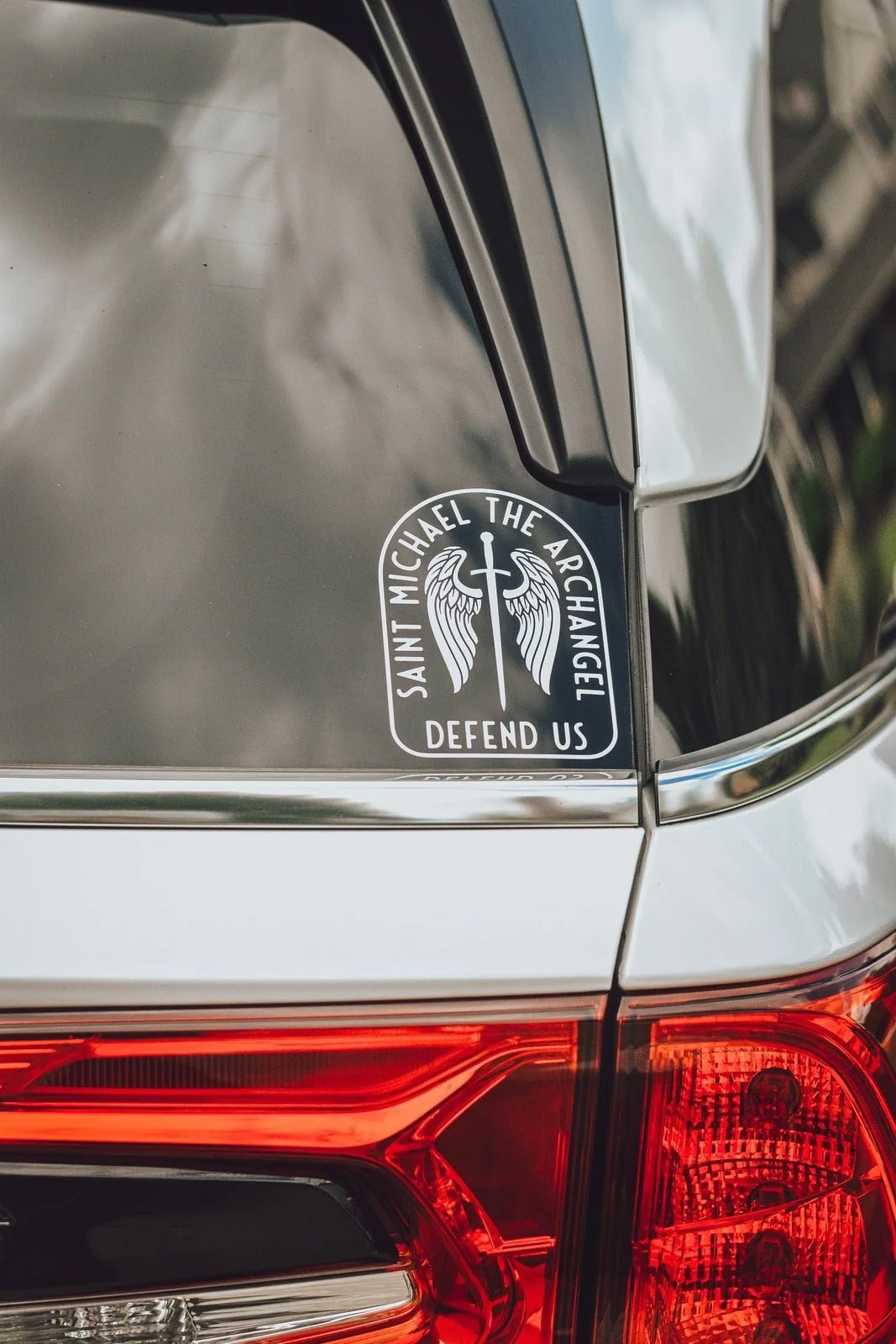 St. Michael Sword & Shield Vinyl Sticker - Image 11