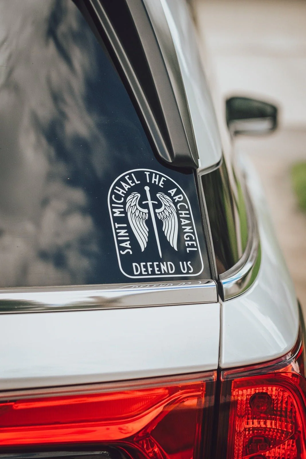 St. Michael Sword & Shield Vinyl Sticker - Image 9