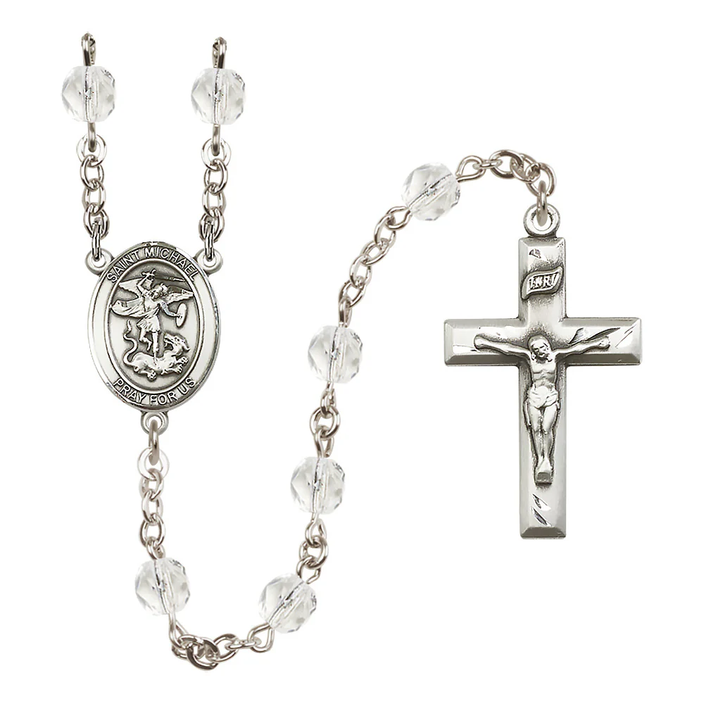 St. Michael the Archangel Crystal Birthstone Rosary - Multiple Birthstones - Image 3