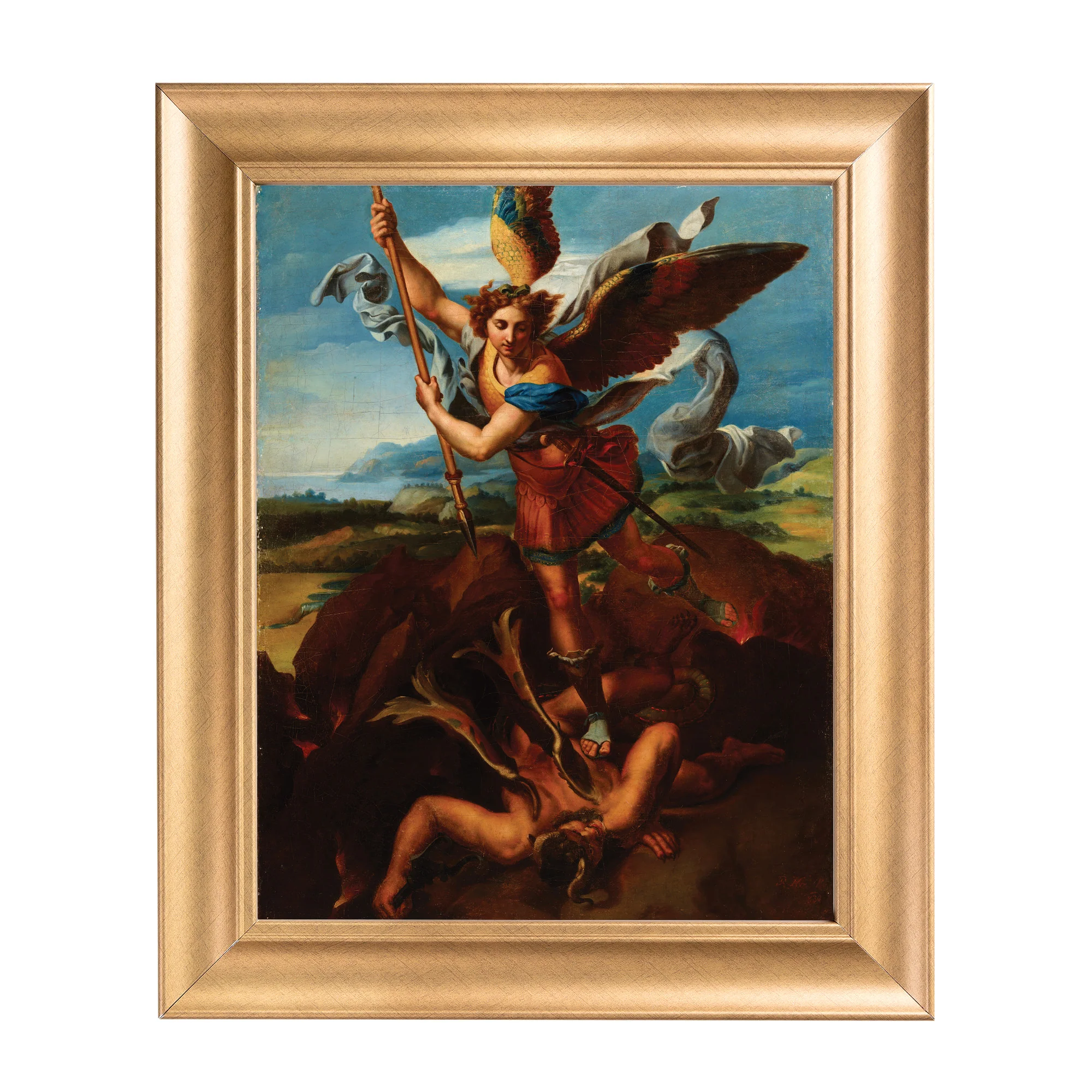 St. Michael the Archangel Gold Framed Print - Multiple Sizes - Image 3