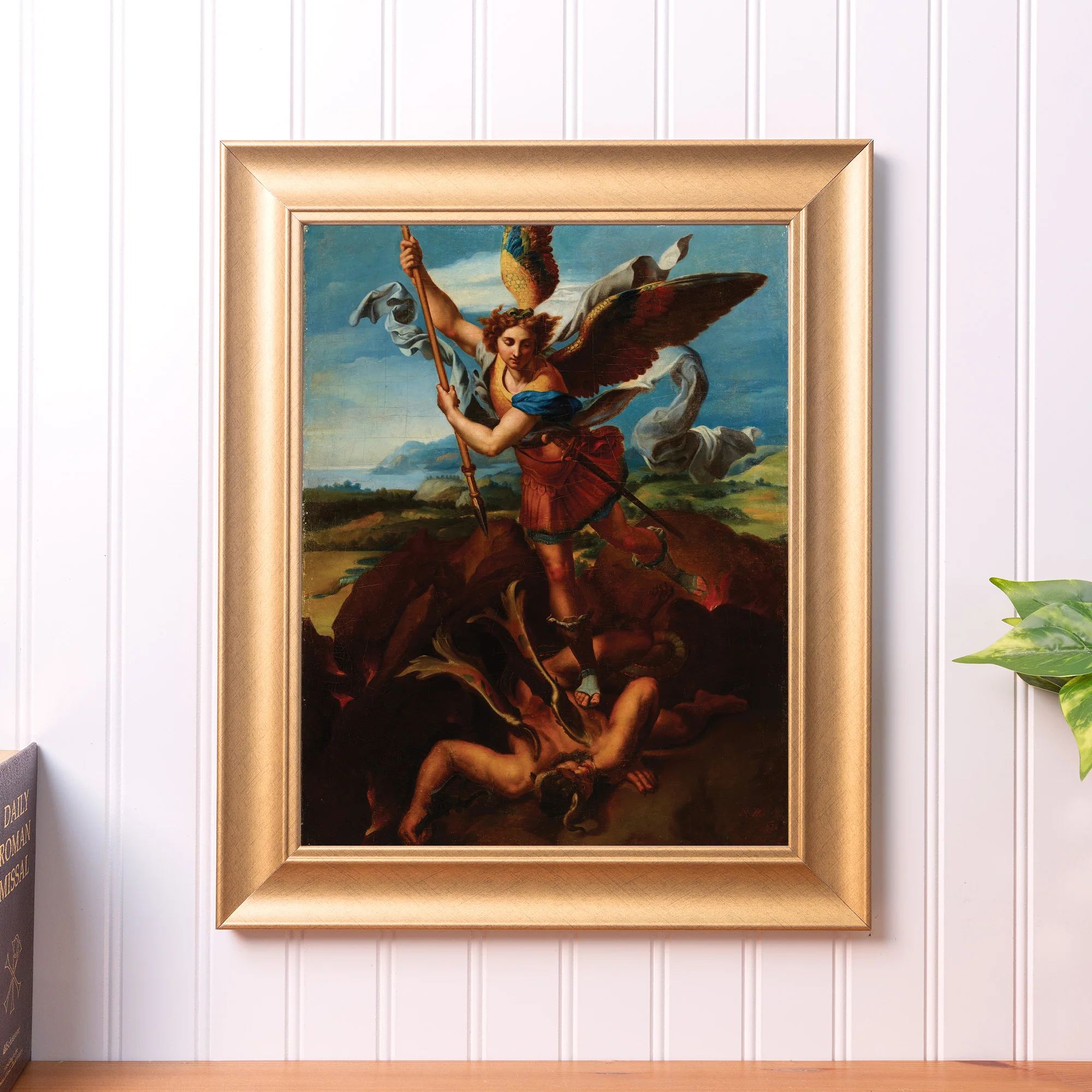 St. Michael the Archangel Gold Framed Print - Multiple Sizes - Image 4