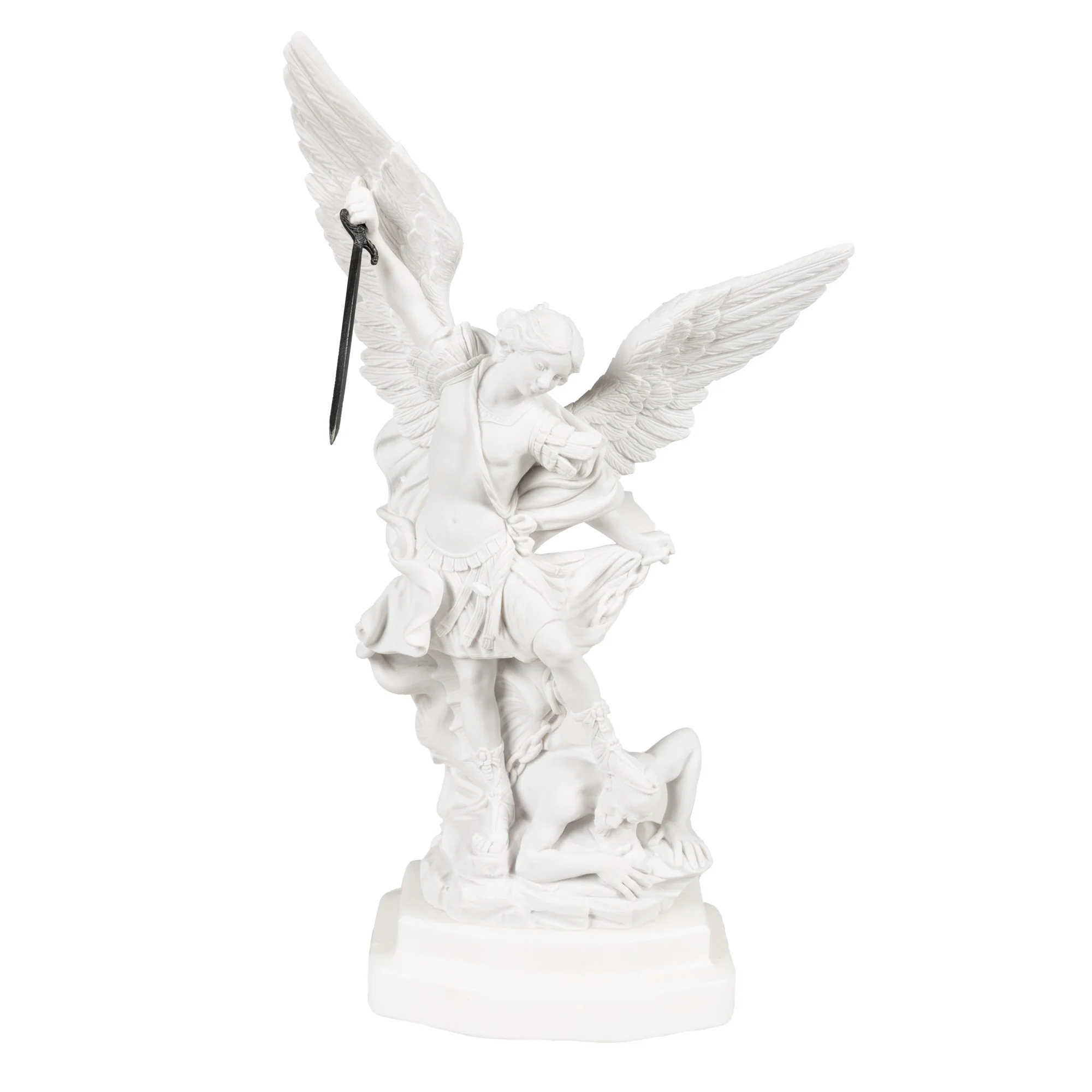 St. Michael the Archangel Italian Alabaster Statue - Image 3