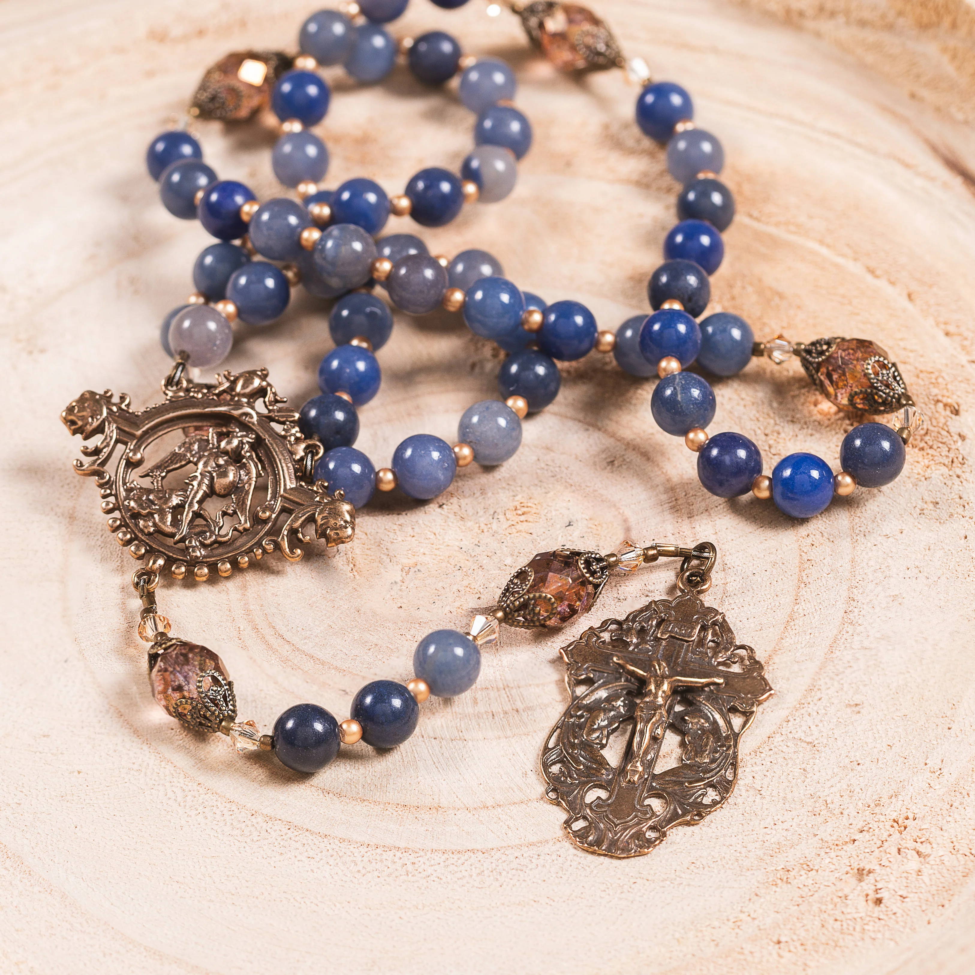 St. Michael the Archangel Rosary of the Year 2025 & Personalized St. Michael Rosary Pouch Gift Set - Image 2