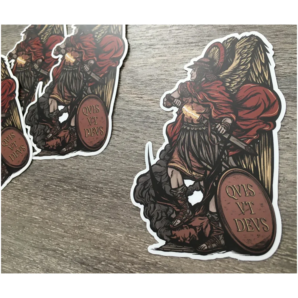 St. Michael the Archangel Vinyl Sticker - 4" - Image 2