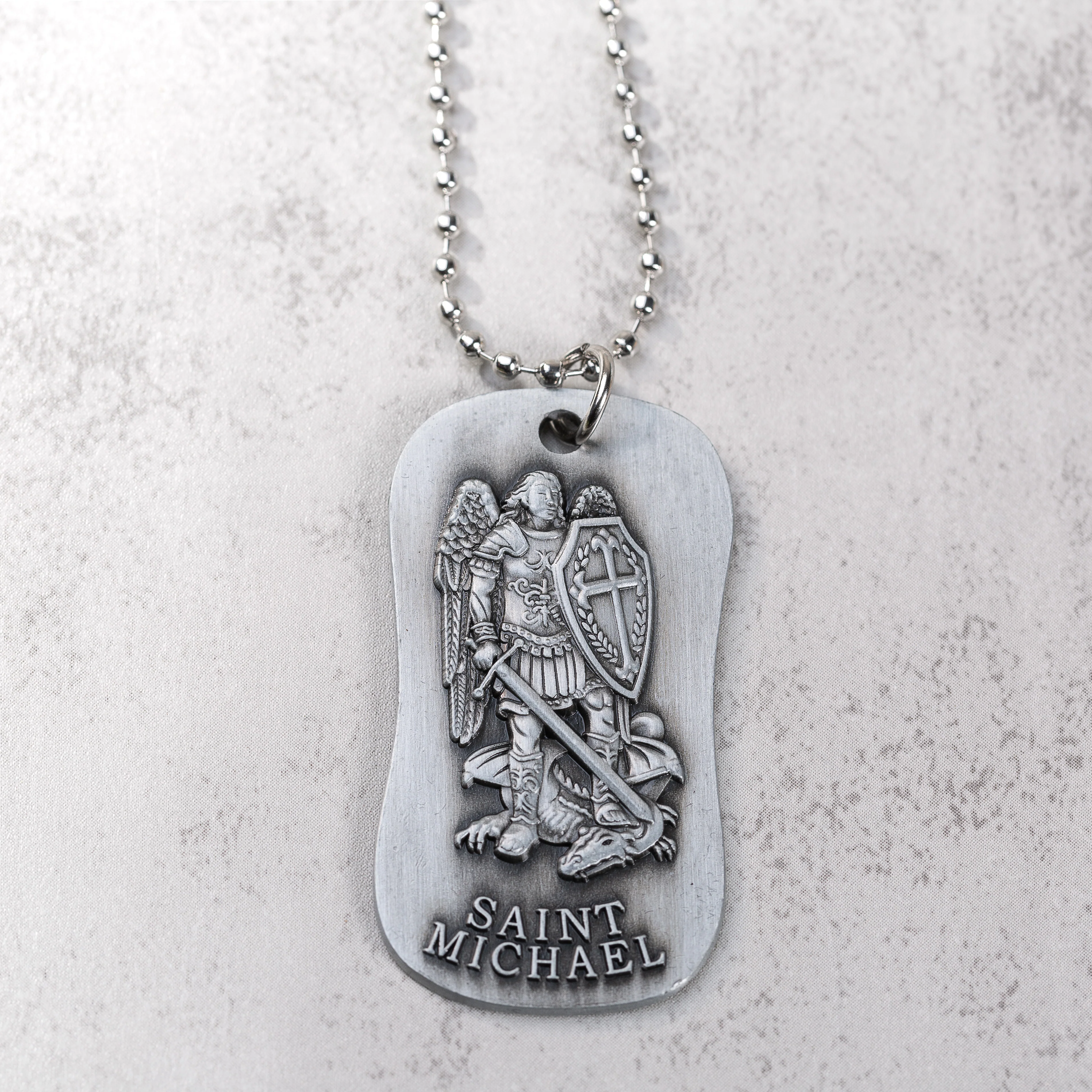 St. Michael the Protector Dog Tag Necklace