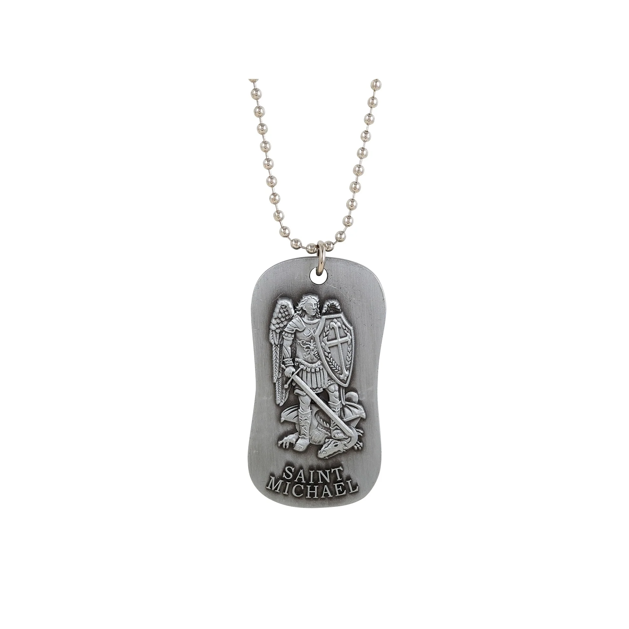 St. Michael the Protector Dog Tag Necklace - Image 2