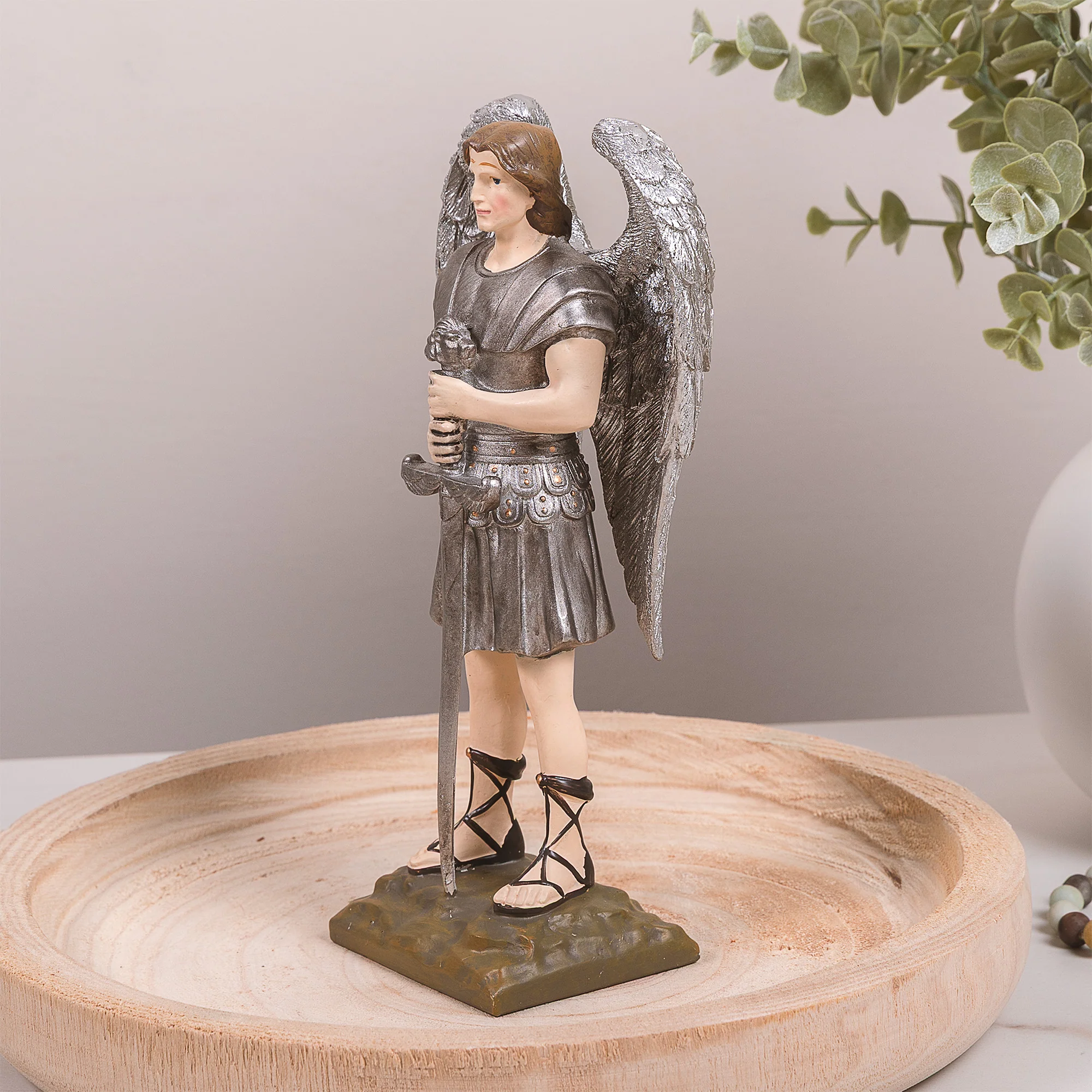 St. Michael the Warrior Statue - 7.75" - Image 4
