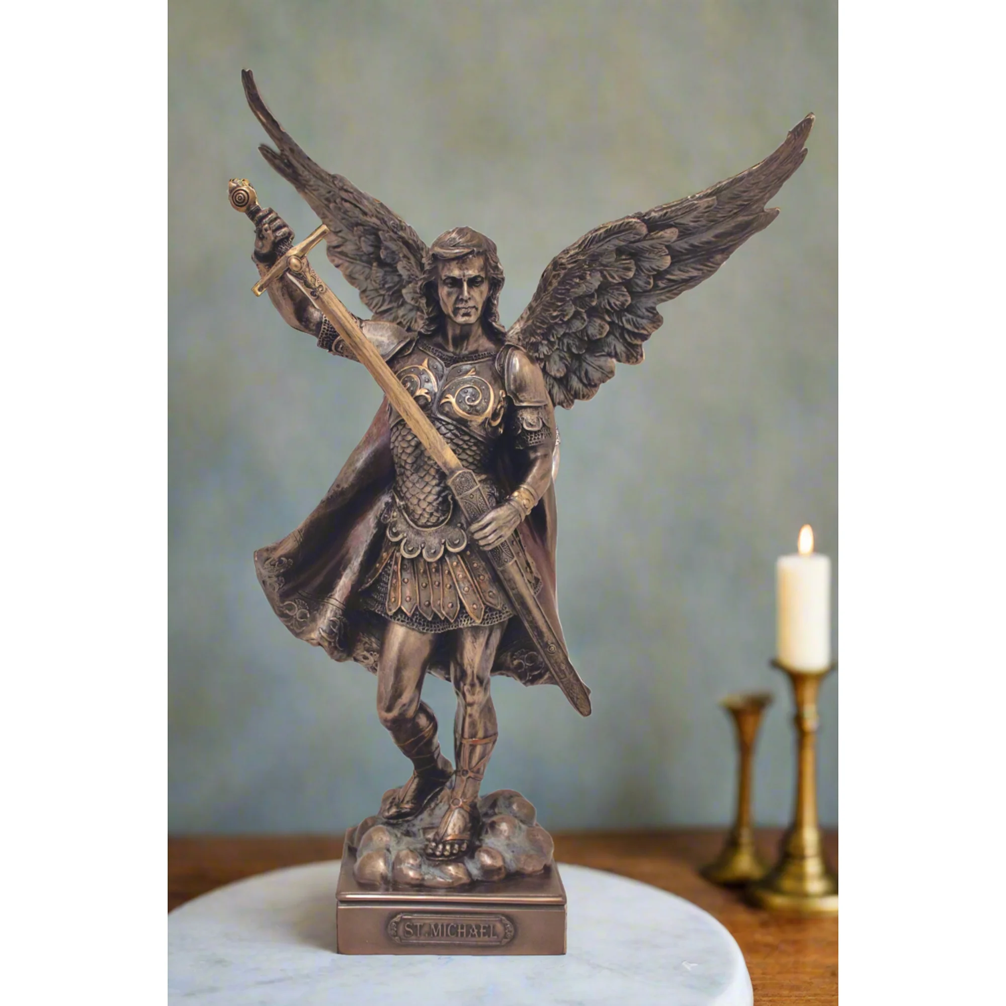 St. Michael W/O Devil Statue 13.5''