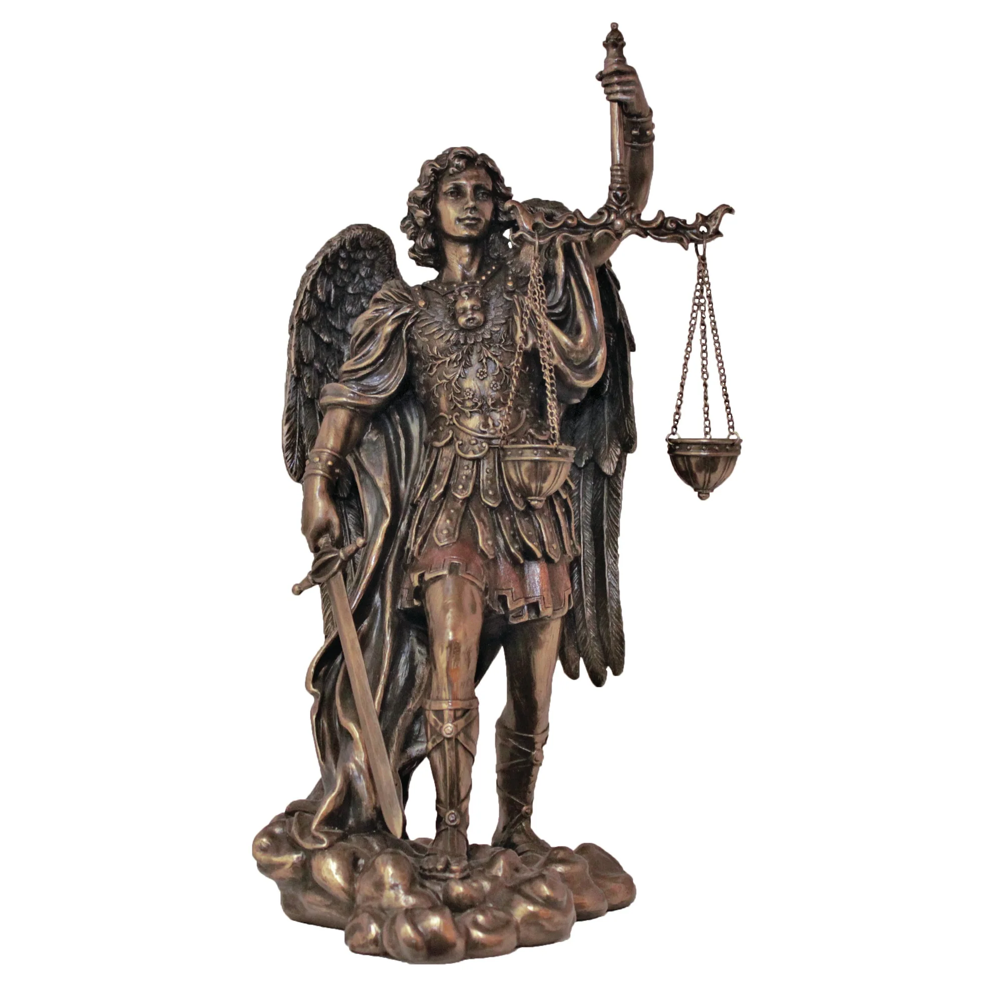 St. Michael With Scales Of Justice Statue 11'' - Image 2