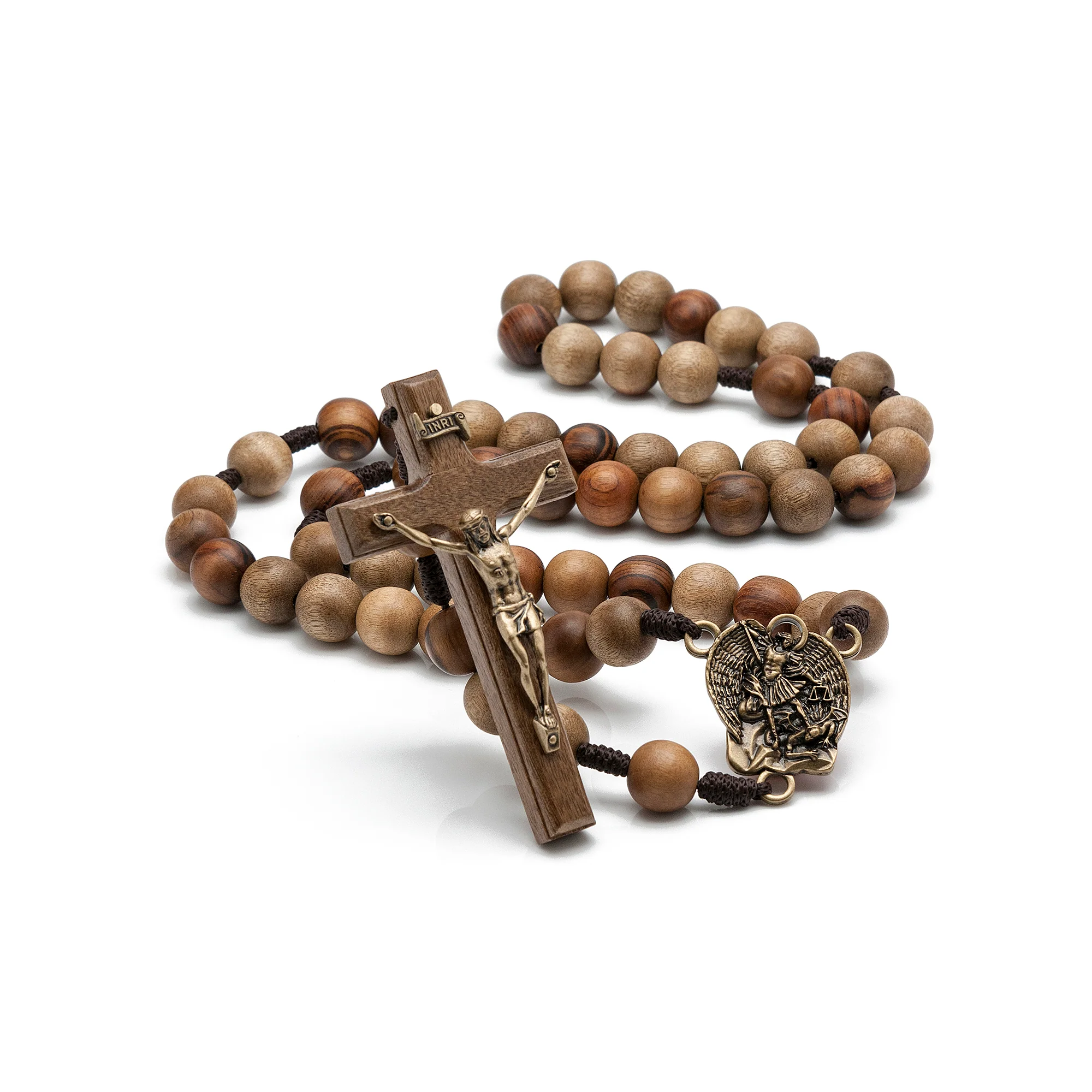 St. Michael Wooden Wall Rosary - Image 2
