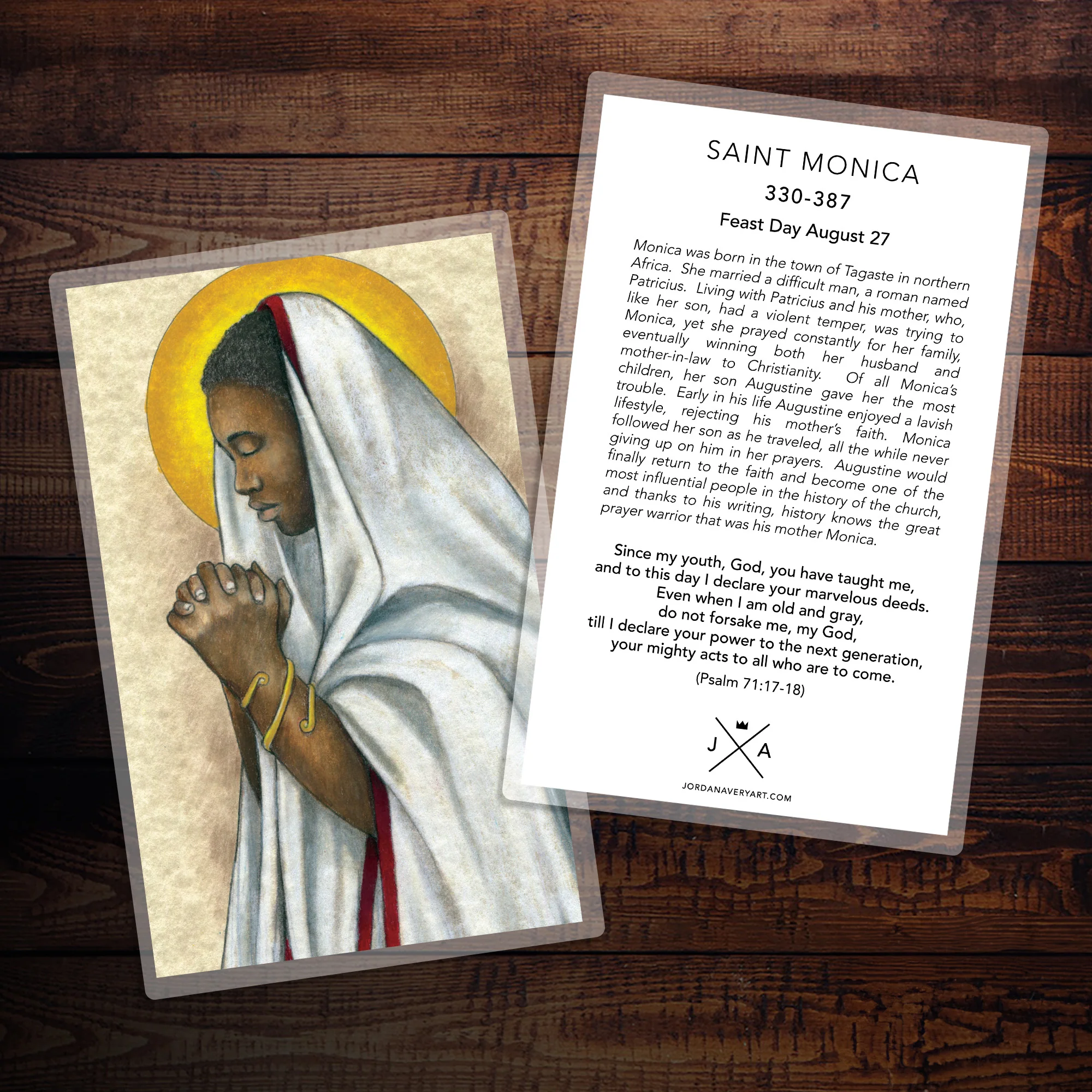St. Monica Large Prayer Card