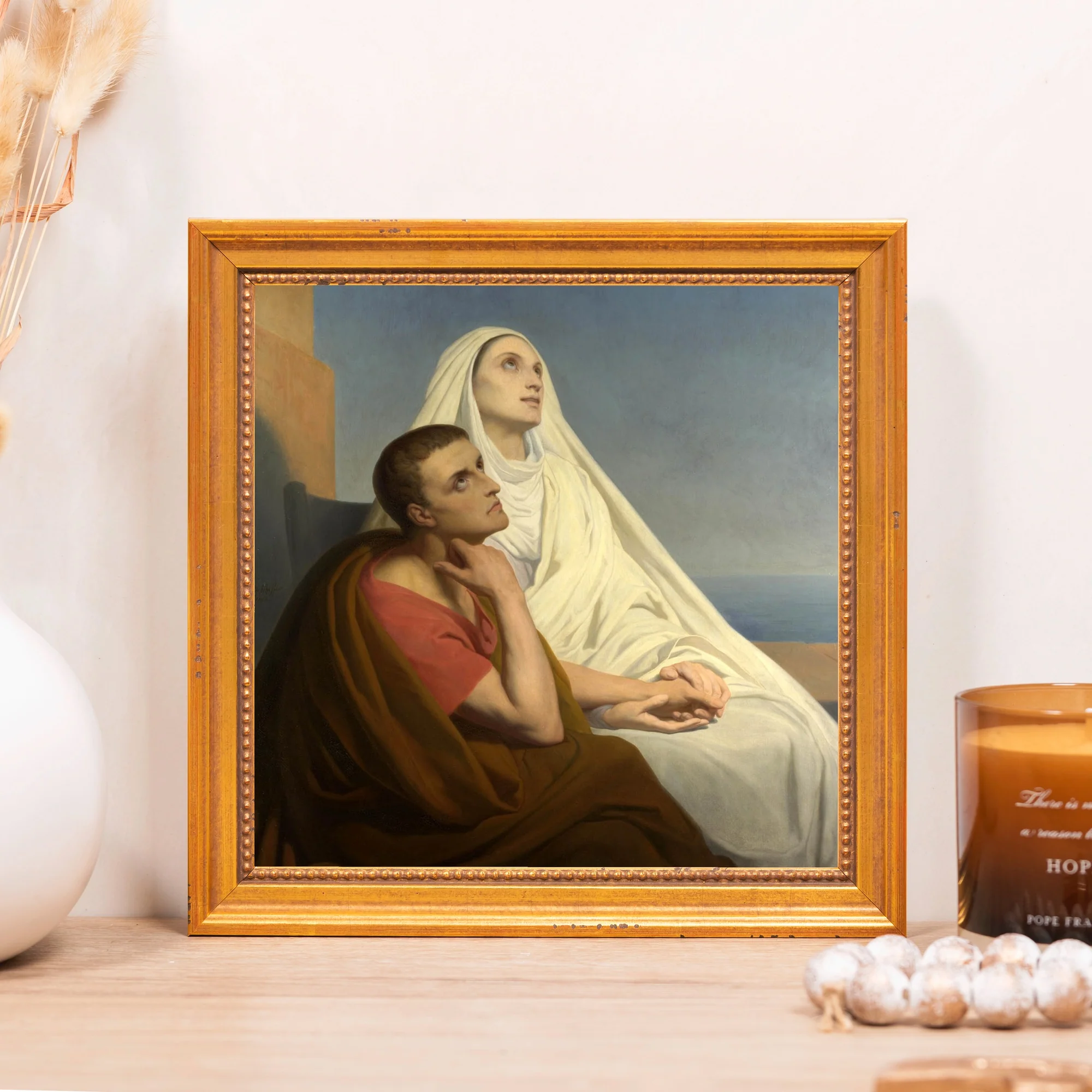 St. Monica & St. Augustine Framed Canvas - Sacred Mini Collection - Image 5