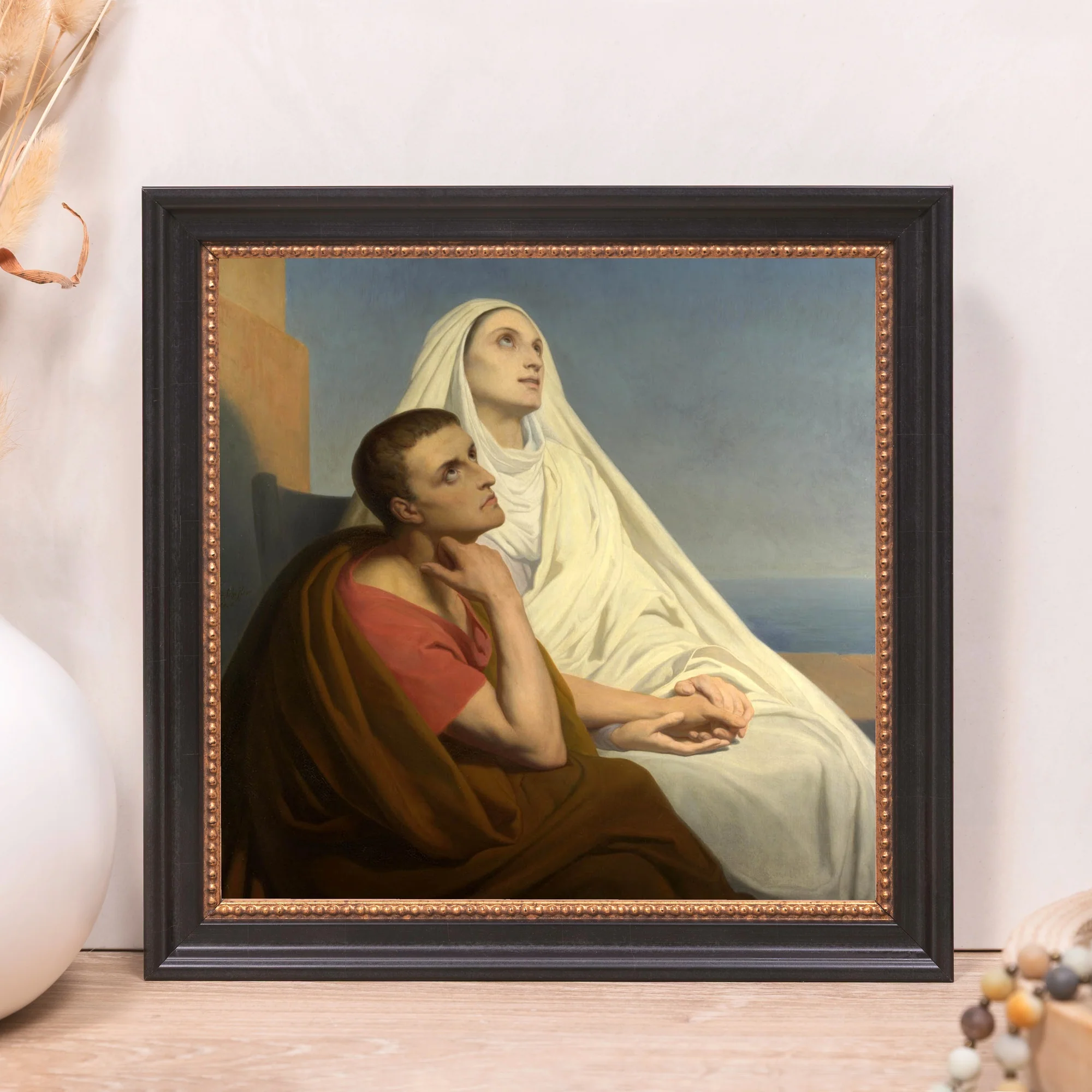 St. Monica & St. Augustine Framed Canvas - Sacred Mini Collection - Image 9