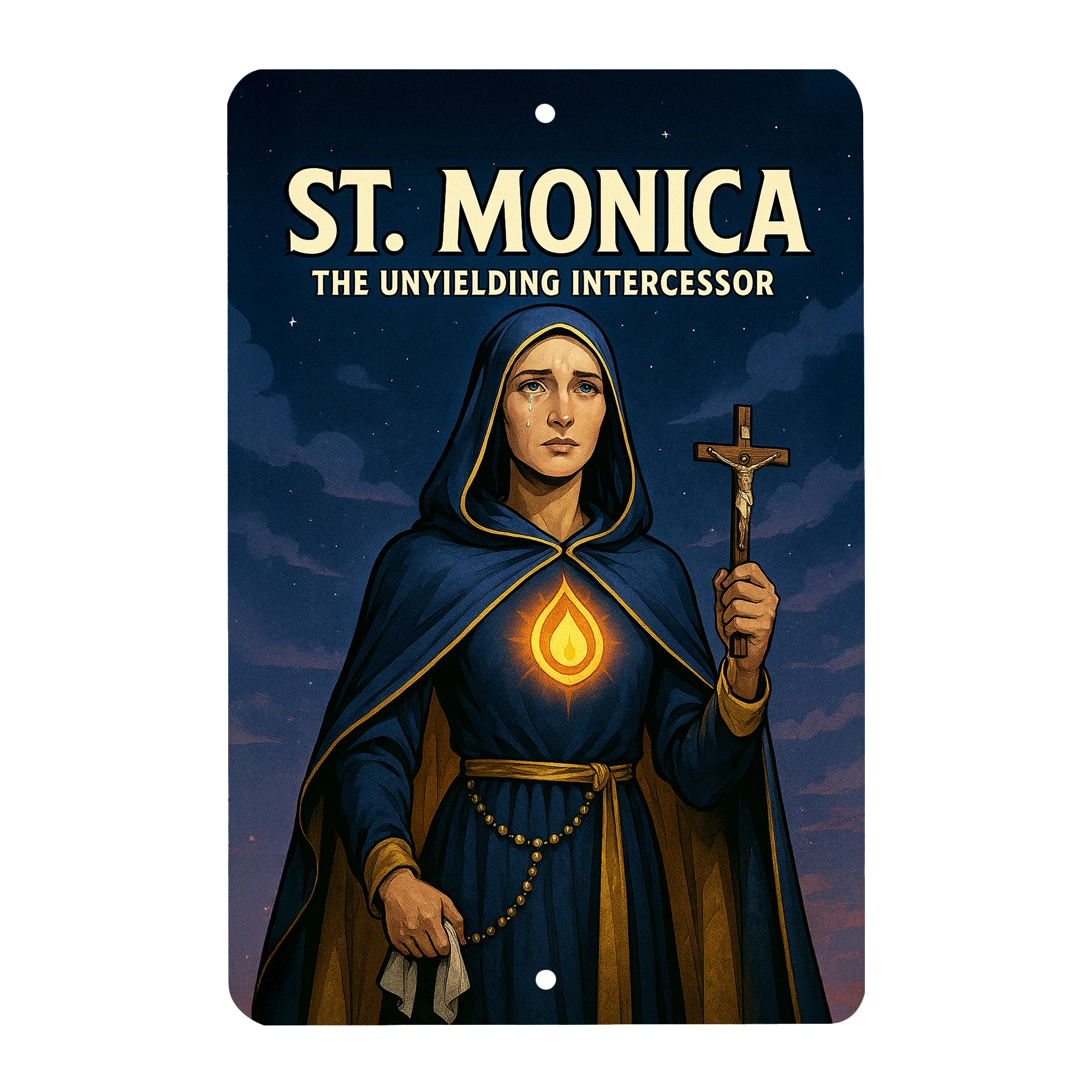 St. Monica Superhero Tin Sign - Image 4