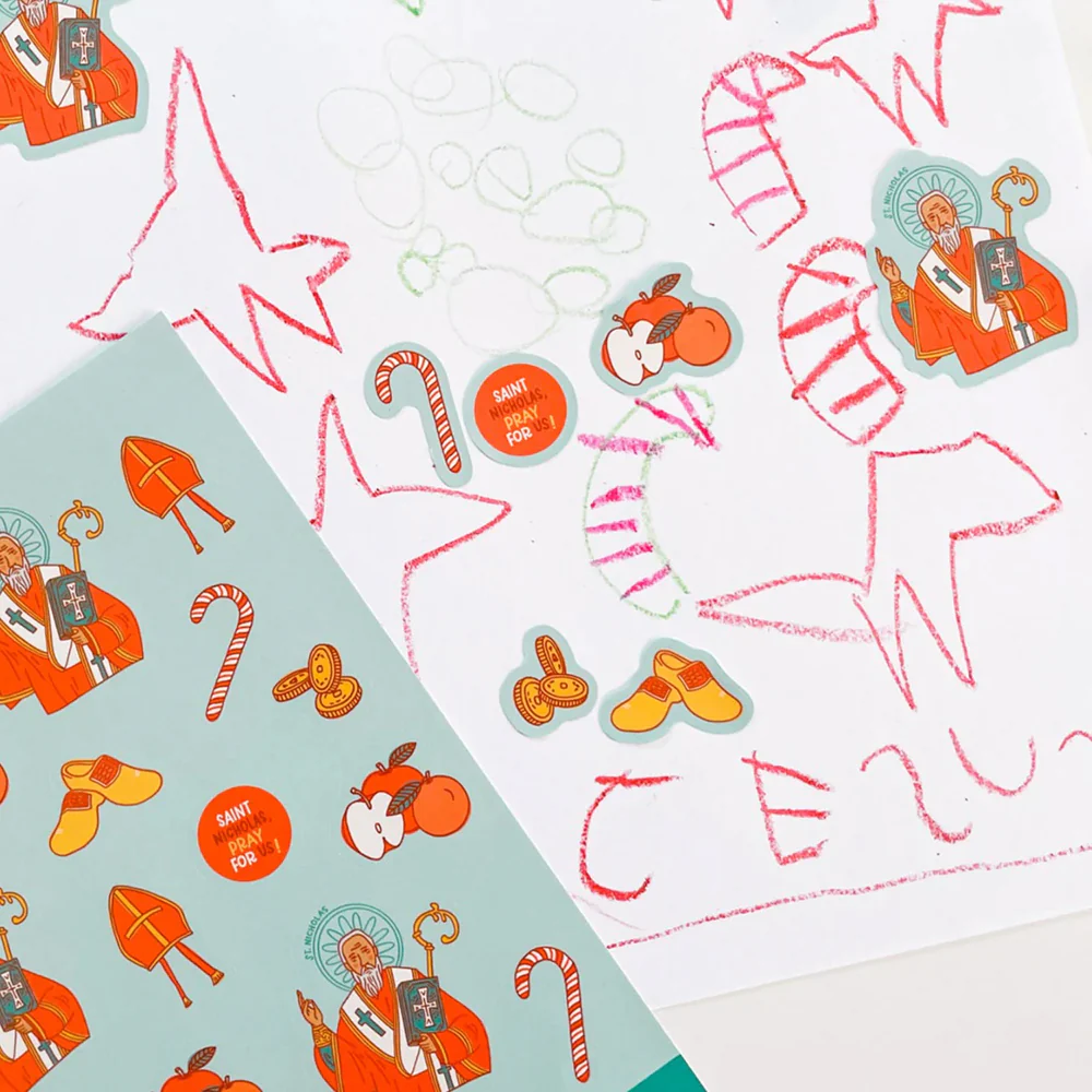 St. Nicholas Sticker Sheets - Pack of 5 - Image 2