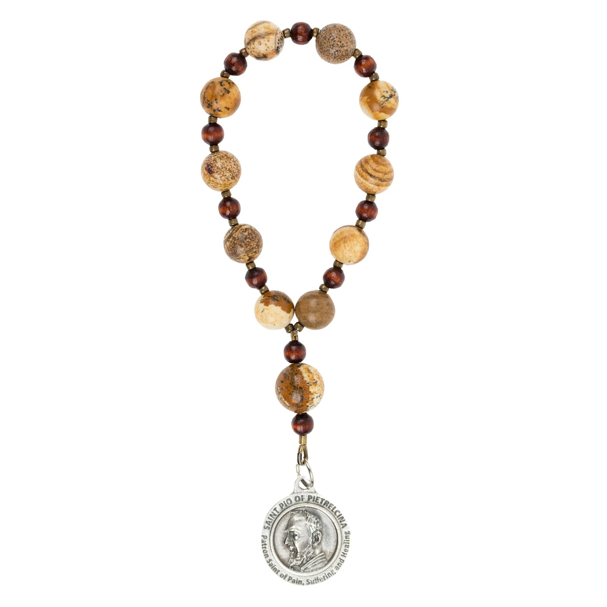 St. Padre Pio Healing Decade Rosary with Prayer Card - Image 3