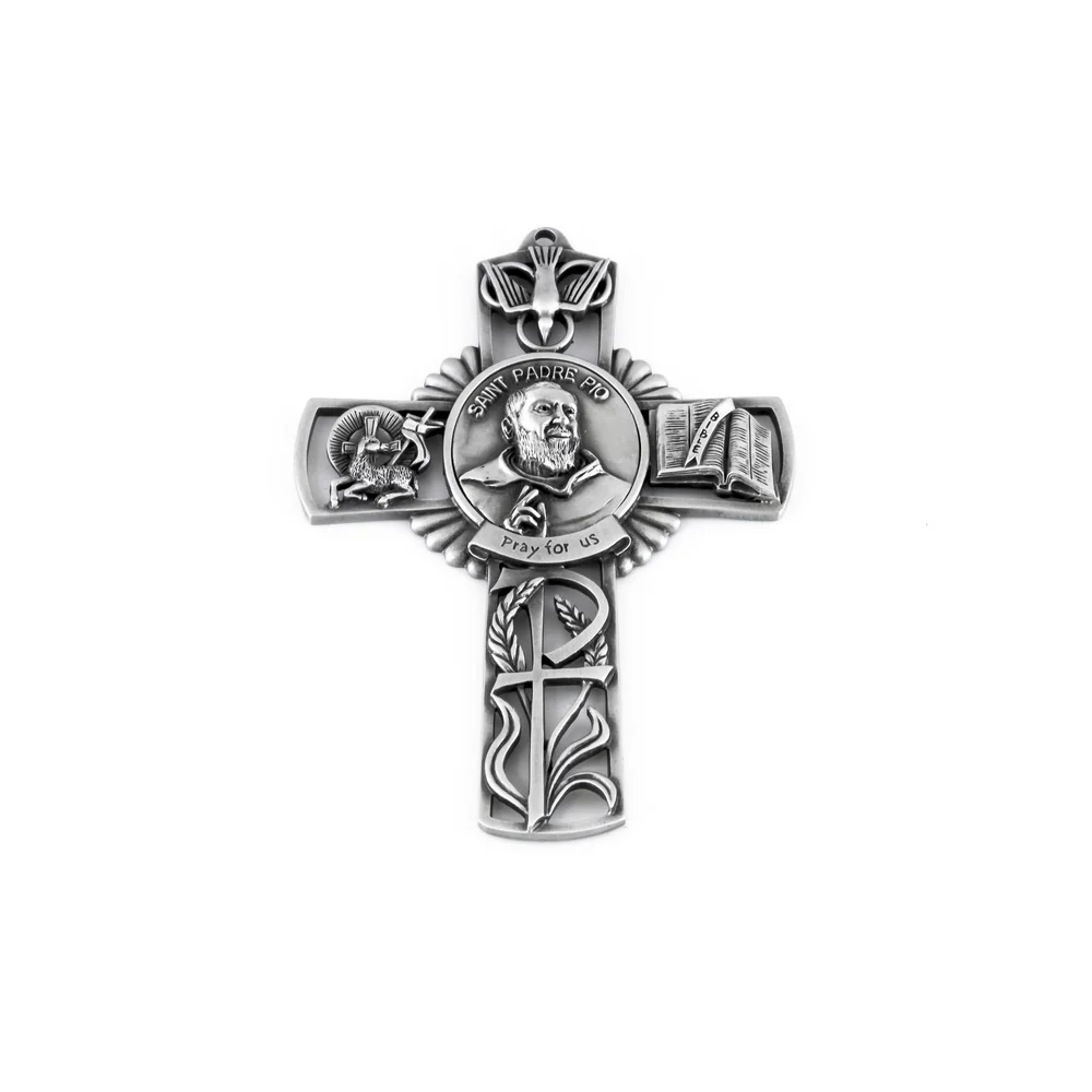 St. Padre Pio Wall Cross 5"