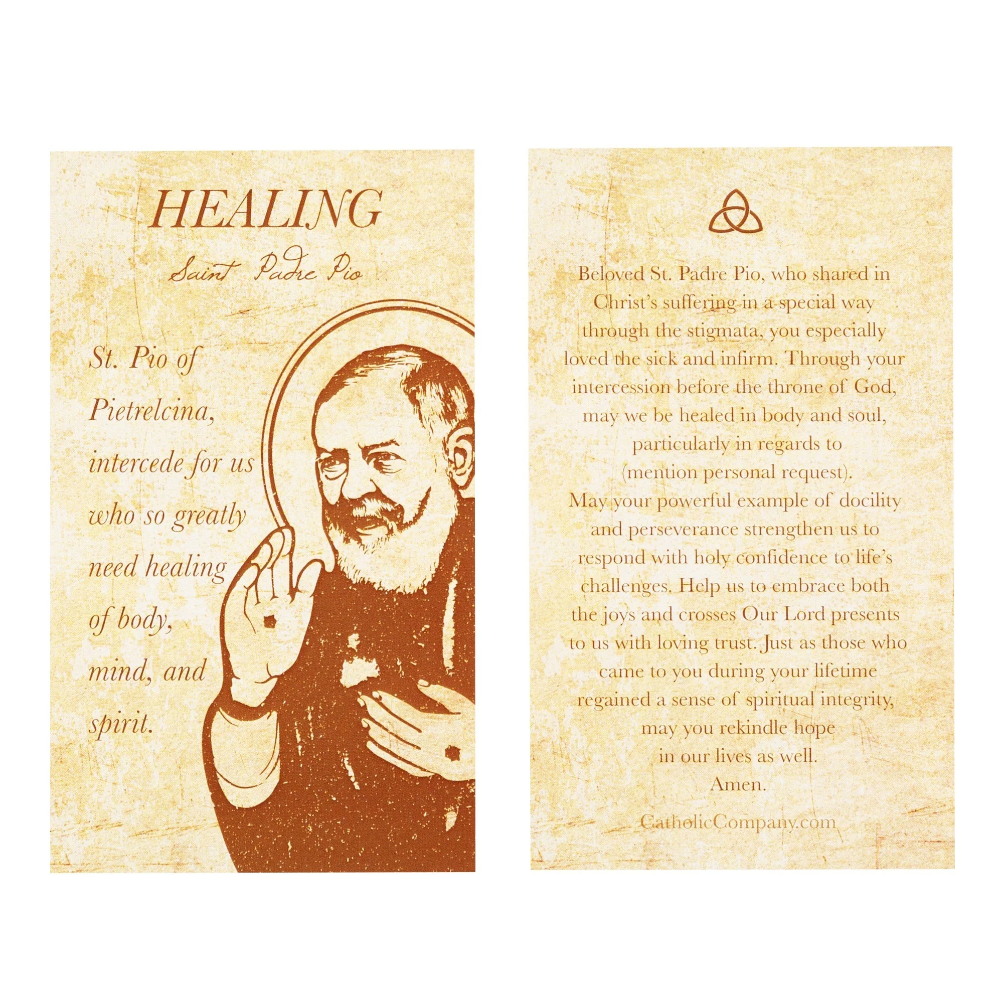 St. Padre Pio Wood Bead Rosary - Image 4