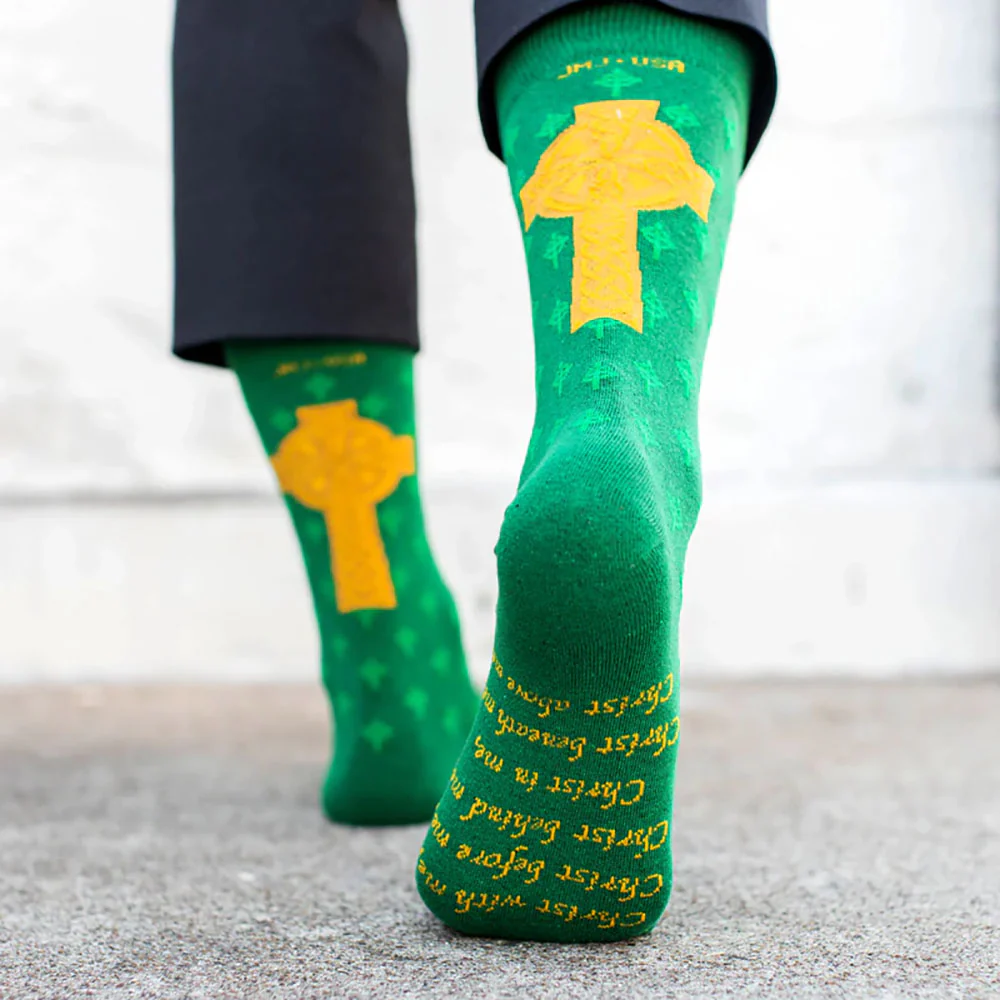 St. Patrick Celtic Cross Adult Socks - Image 2