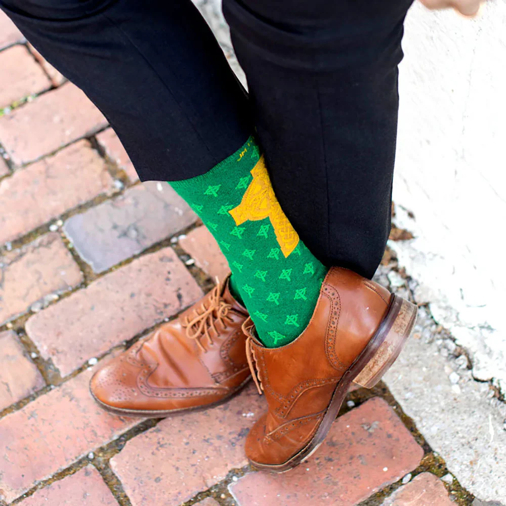 St. Patrick Celtic Cross Adult Socks - Image 3