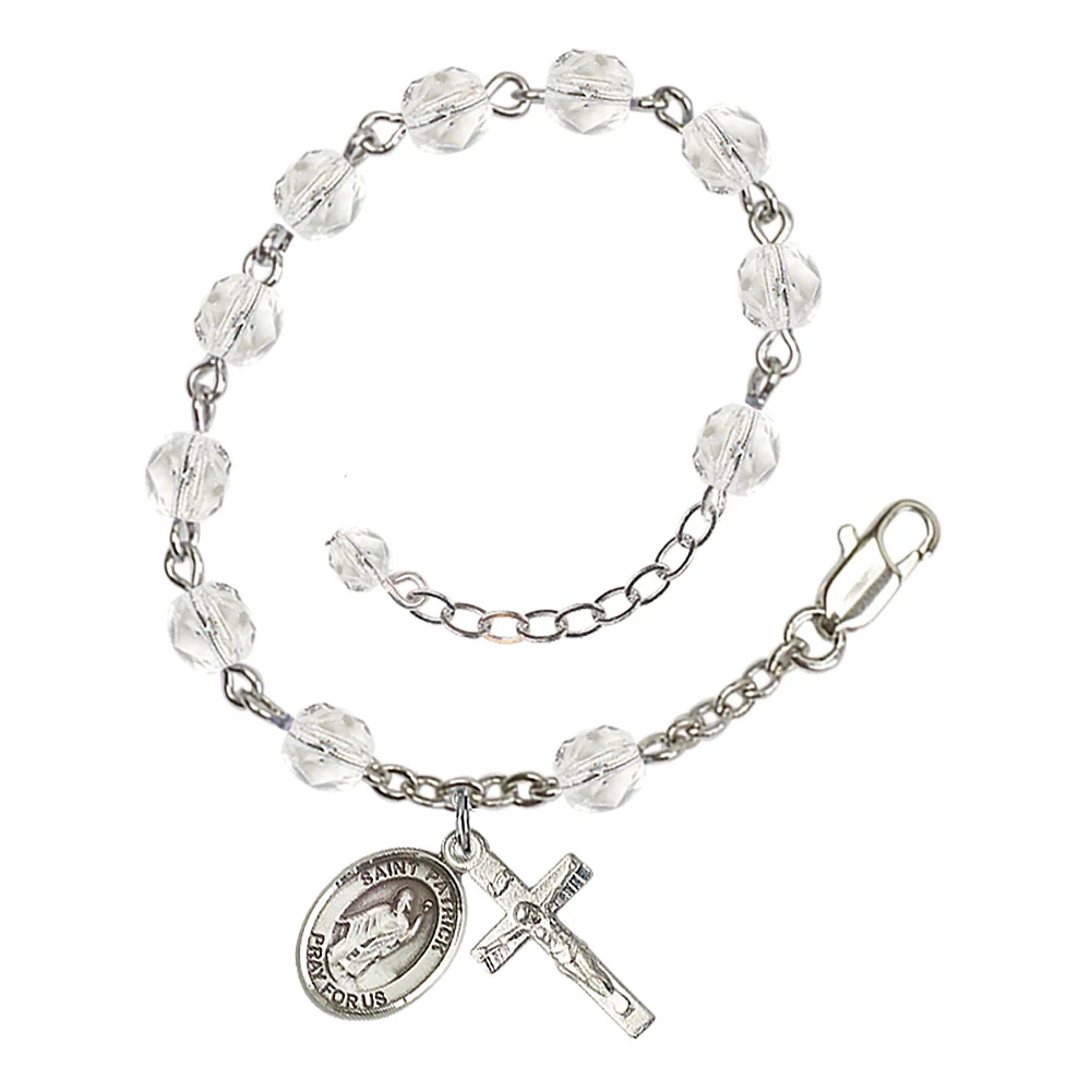 St. Patrick Crystal Birthstone Rosary Bracelet - Multiple Birthstones - Image 3