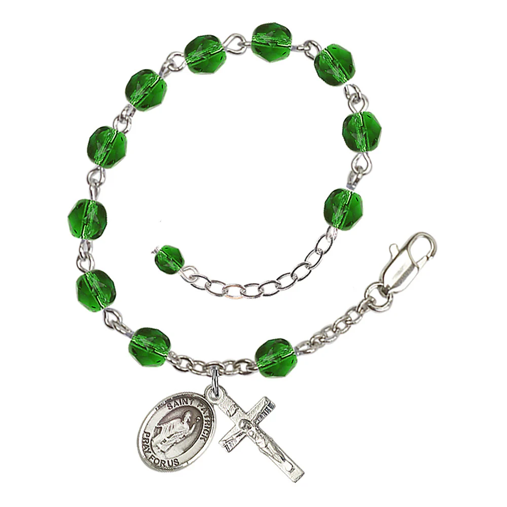 St. Patrick Crystal Birthstone Rosary Bracelet - Multiple Birthstones - Image 4