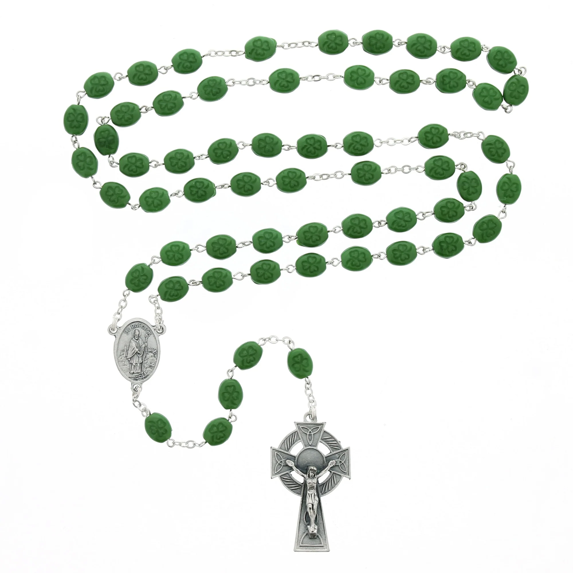 St. Patrick Silver-Plated Rosary - Image 2