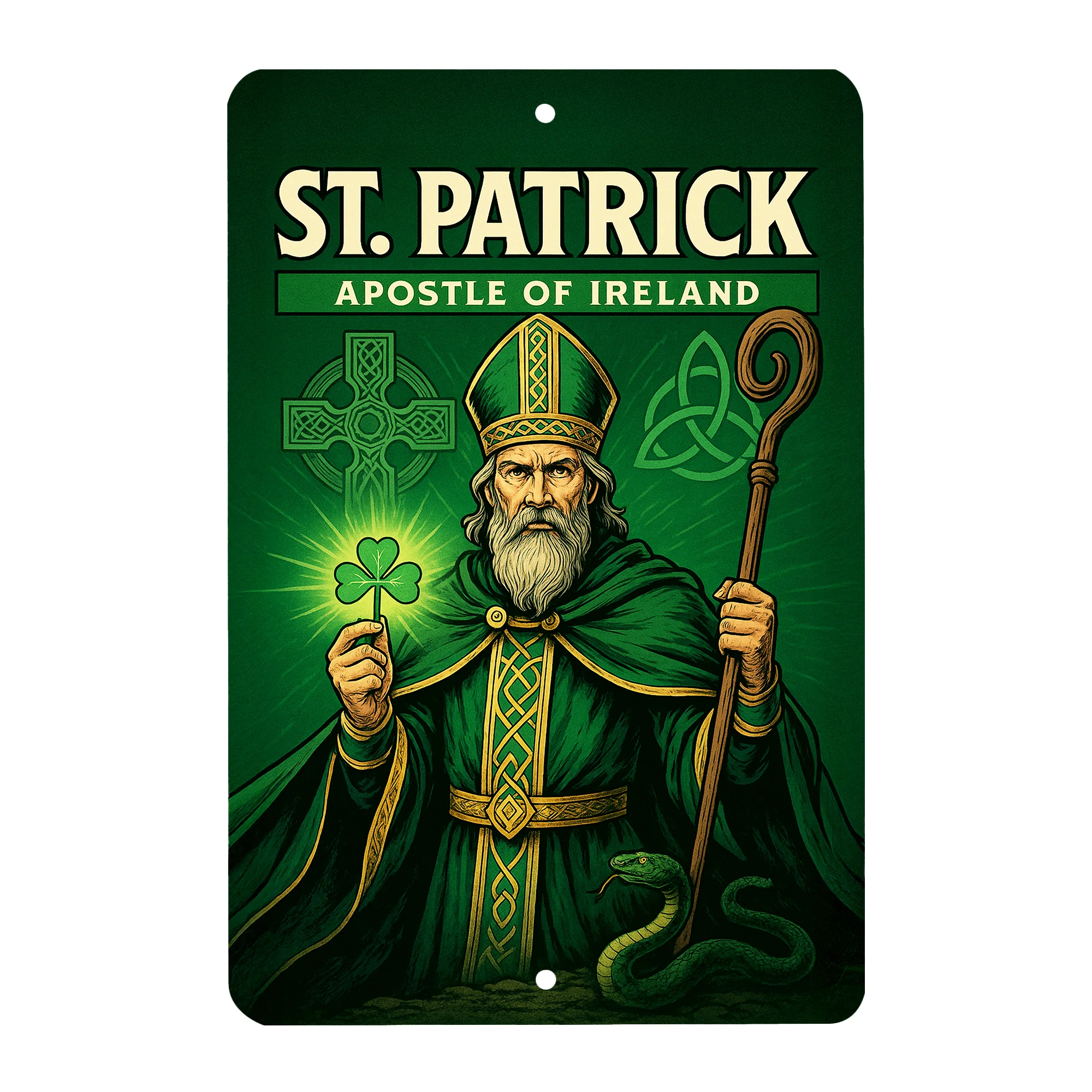 St. Patrick Superhero Tin Sign - Image 2