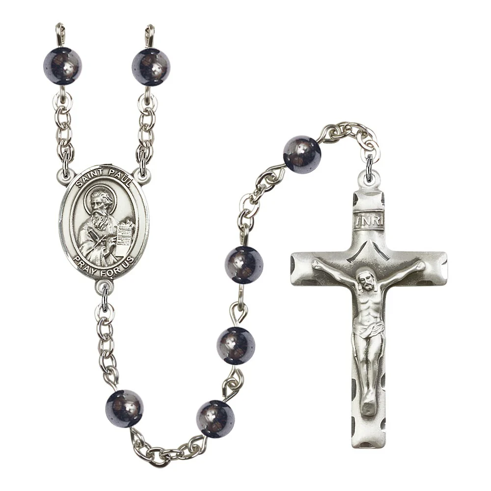 St. Paul The Apostle 6mm Hematite Rosary