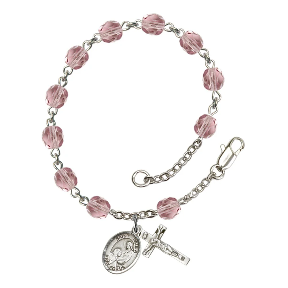 St. Paula 6mm light purple June Rosary Bracelet