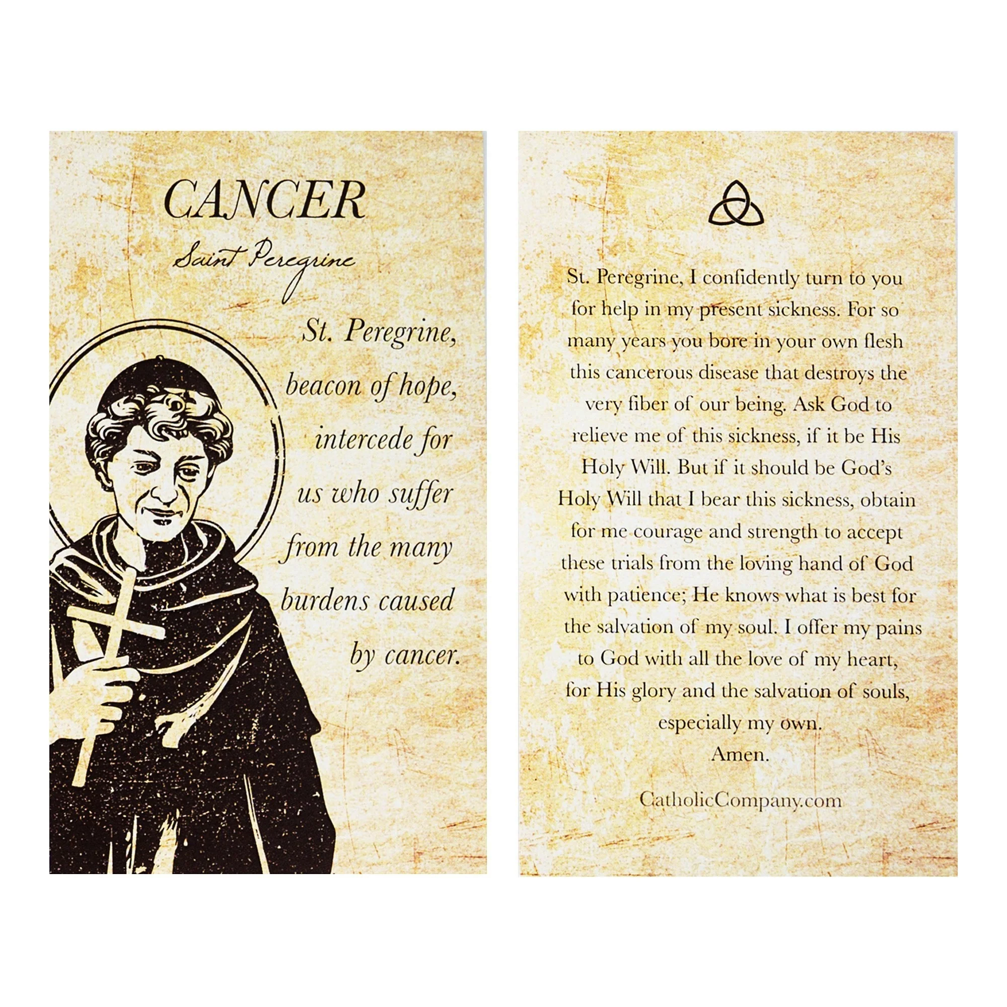 St. Peregrine - Cancer Healing Prayer Card - Image 2