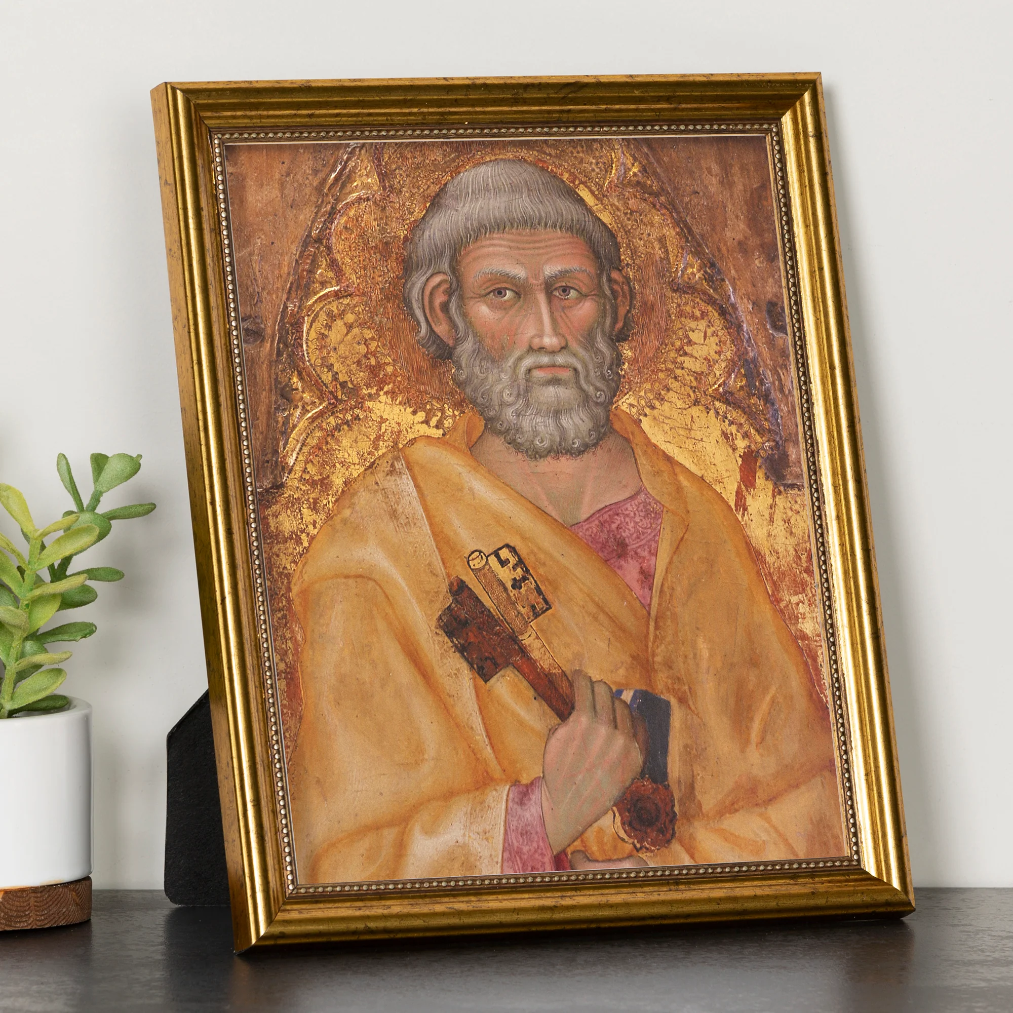 St. Peter Antique Gold Framed Print - Multiple Sizes