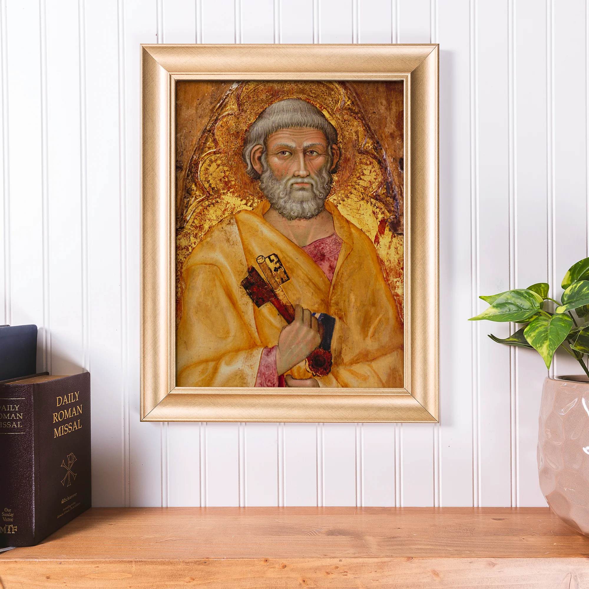 St. Peter Antique Gold Framed Print - Multiple Sizes - Image 3