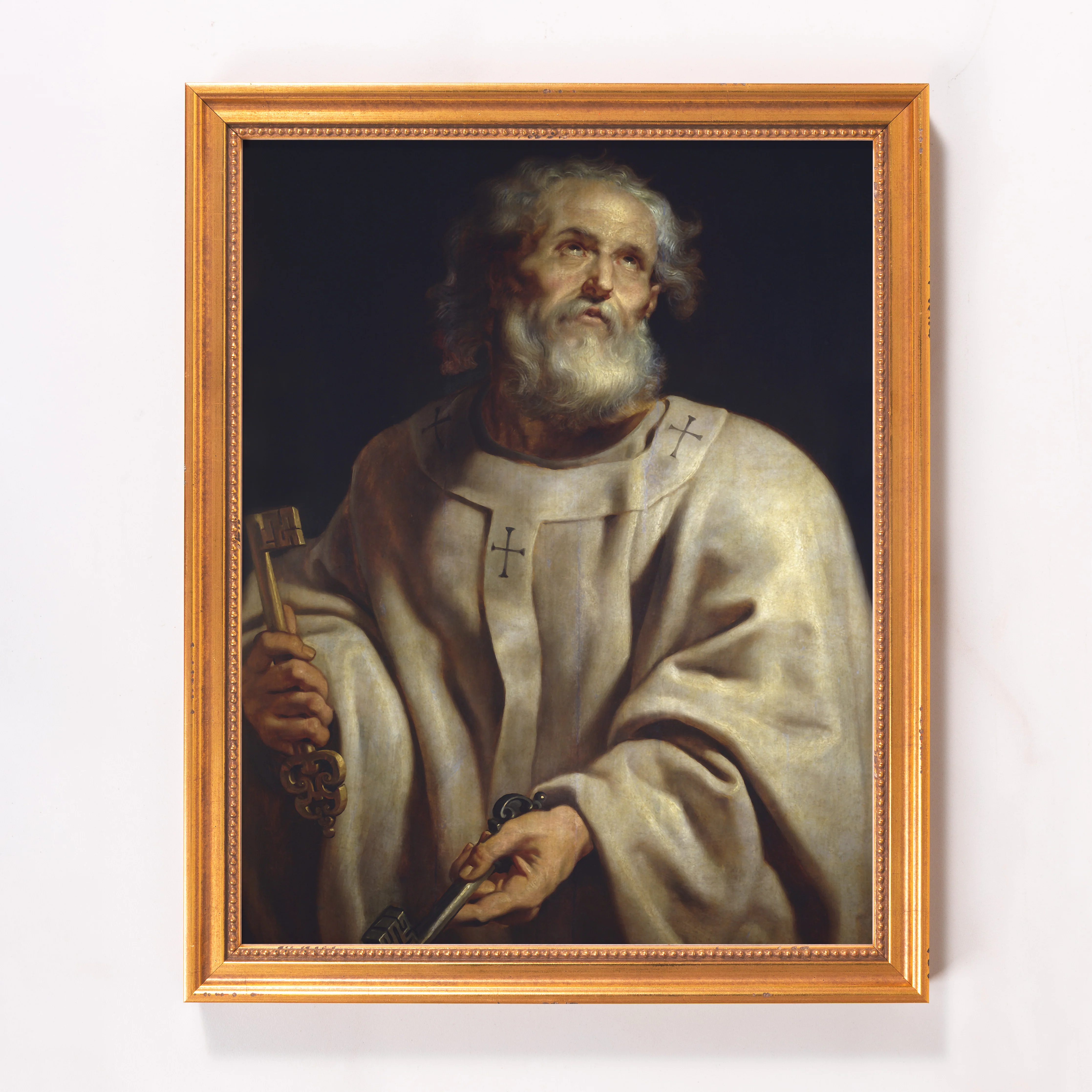 St. Peter as Pope Framed Canvas by Rubens - Sacred Classics Collection - Image 5