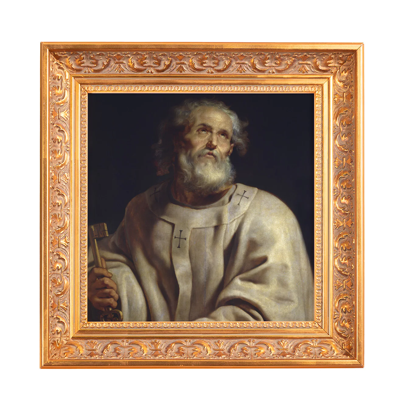 St. Peter as Pope Framed Canvas - Sacred Mini Collection - Image 2