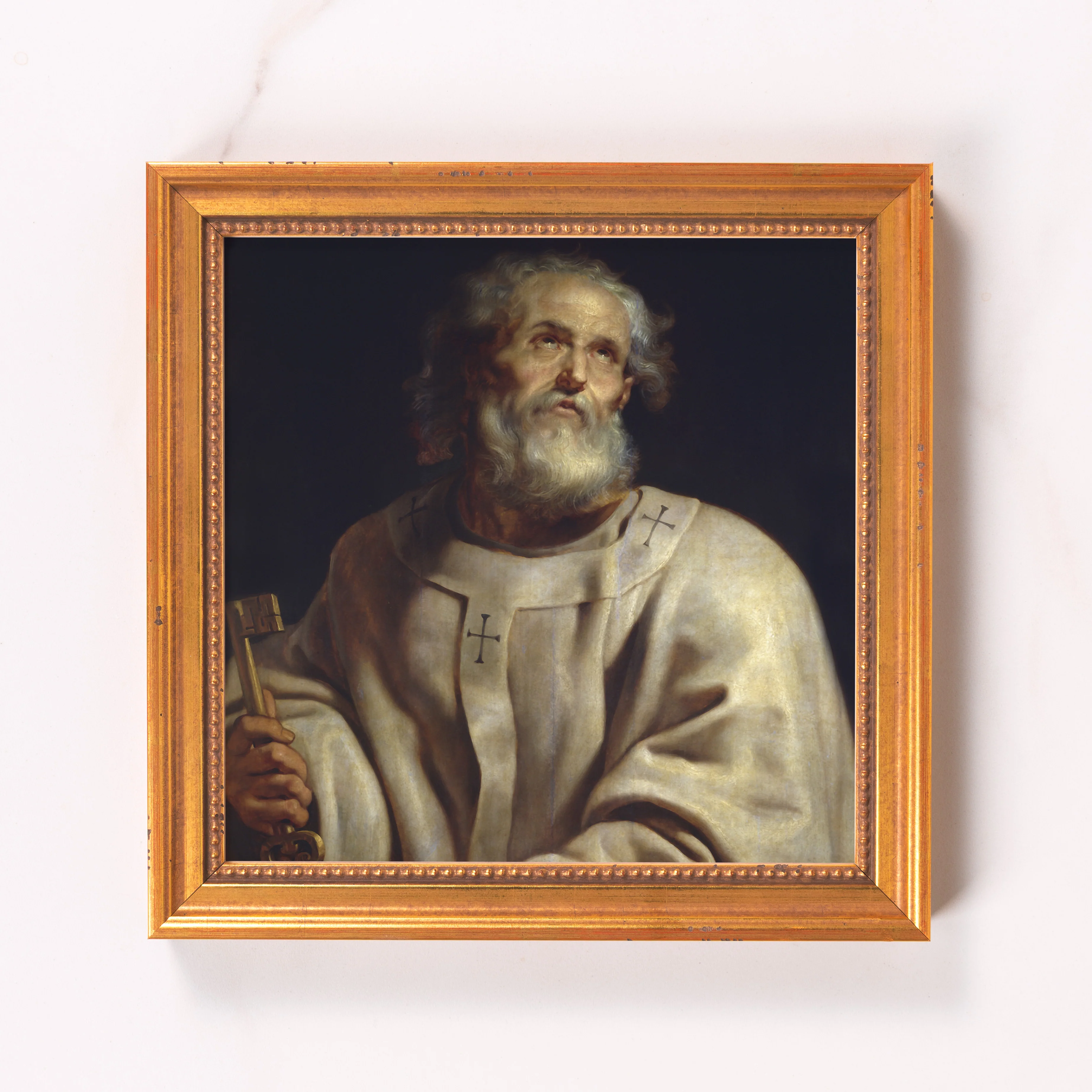 St. Peter as Pope Framed Canvas - Sacred Mini Collection - Image 5