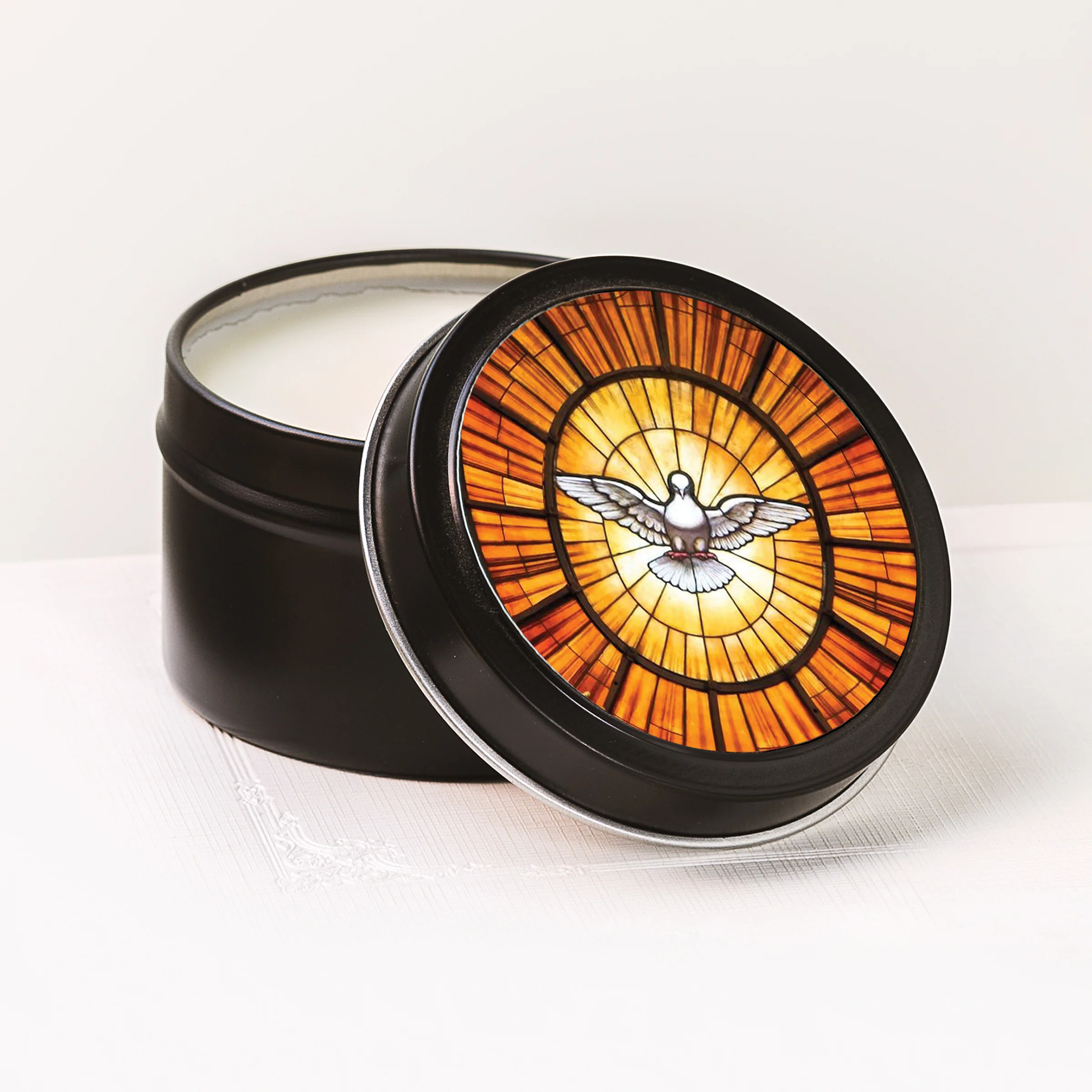 St Peter's Basilica Dove Candle Tin - Image 2