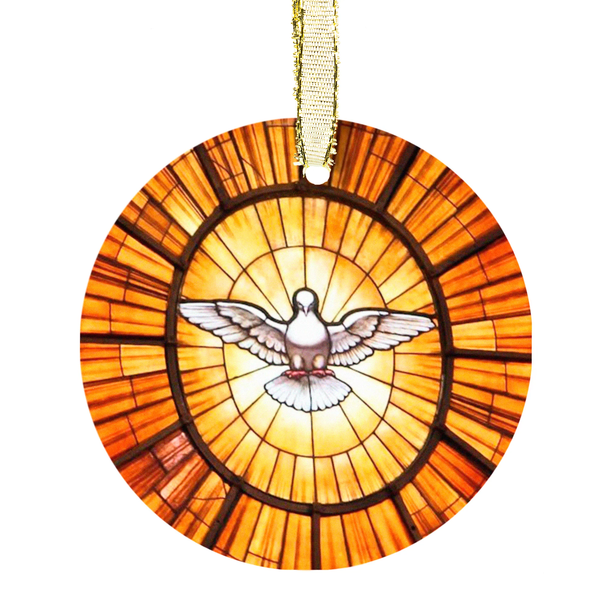 St. Peter's Basilica Dove Window Glass Ornament - Image 2