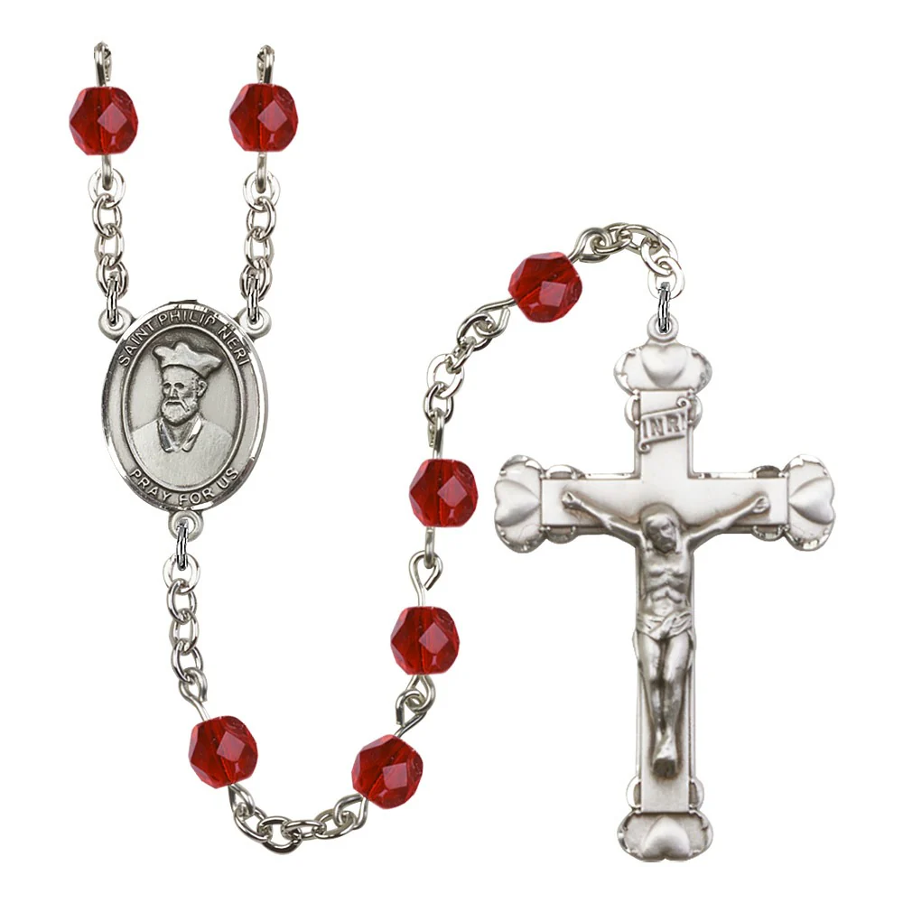 St. Philip Neri Red July Rosary 6mm