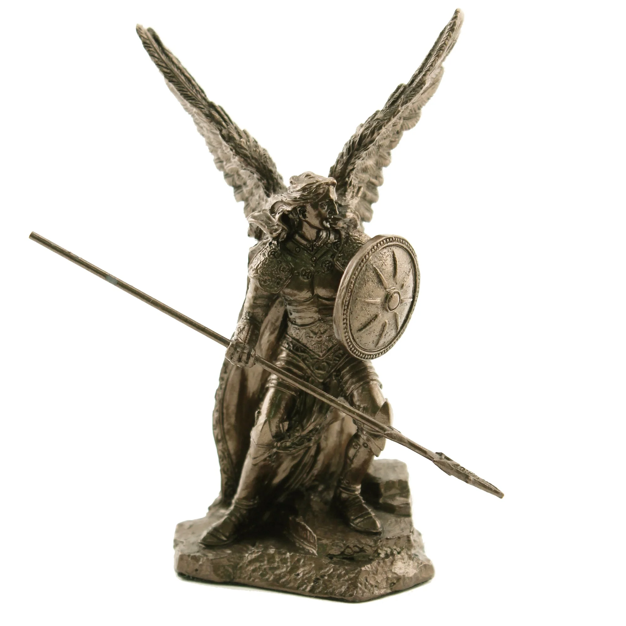 St. Raphael Archangel Veronese Statue - Bronzed Finish 4" - Image 2